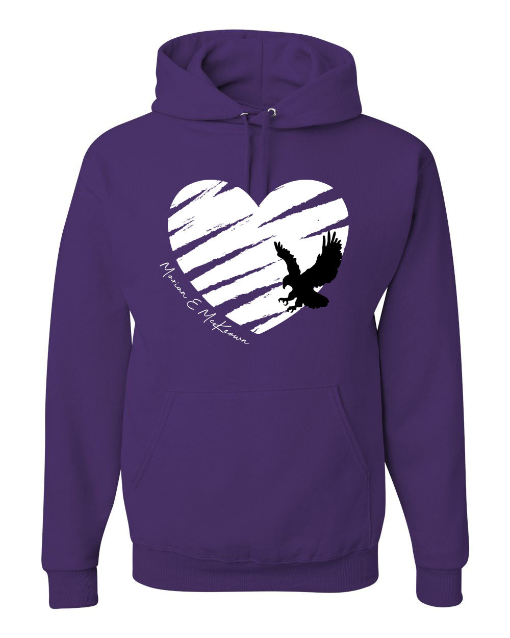 Heart Hawk Design 8 Hooded Sweatshirt