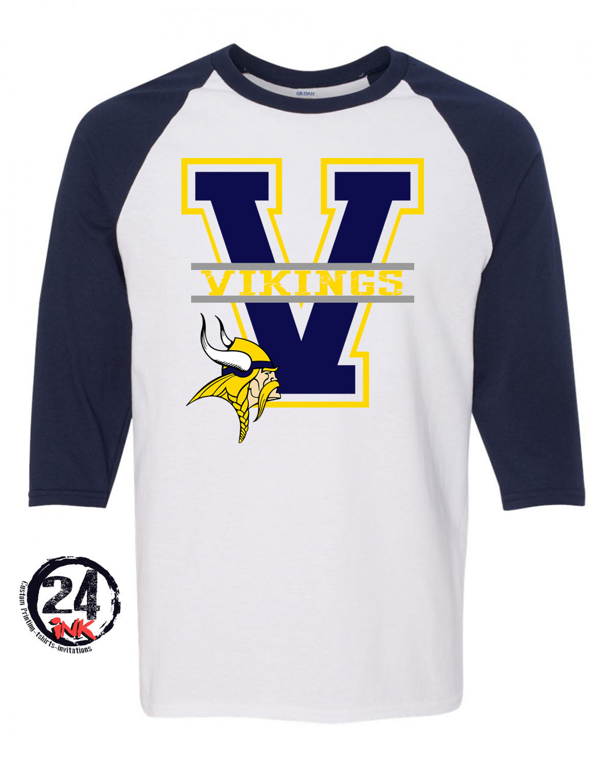 Big V Vikings raglan shirt