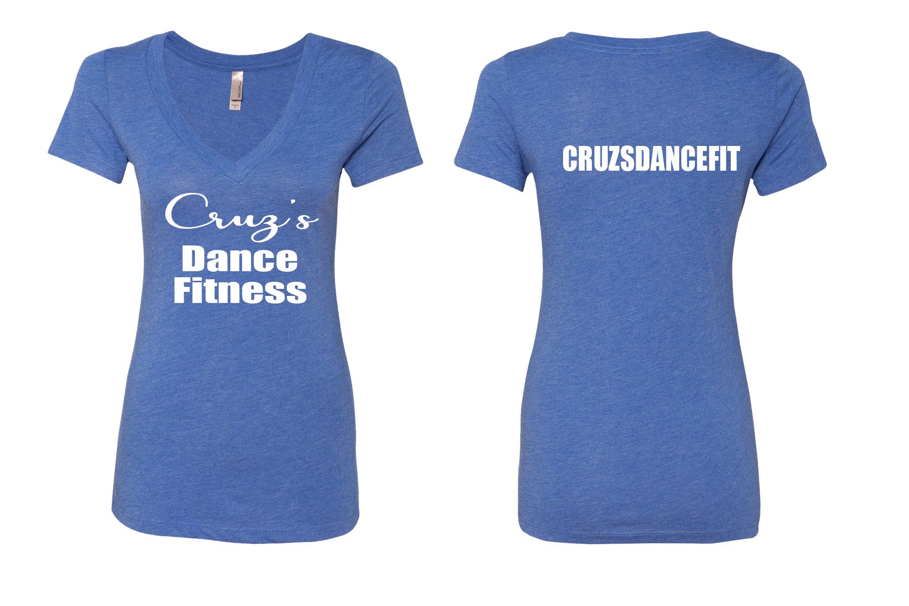 Cruzs Dance Fitness Logo V-neck T-Shirt