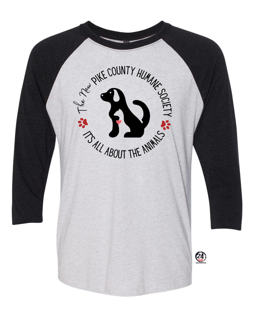 Pike County Human Society raglan shirt