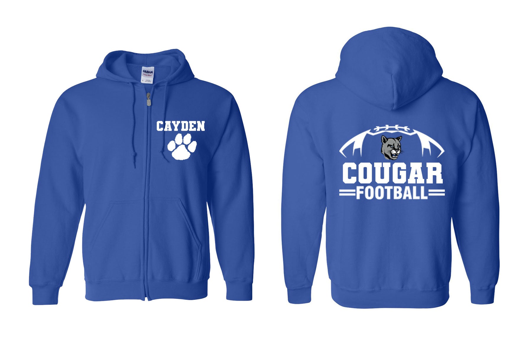 Cougars Football Zip up Sweatshirt Design 16