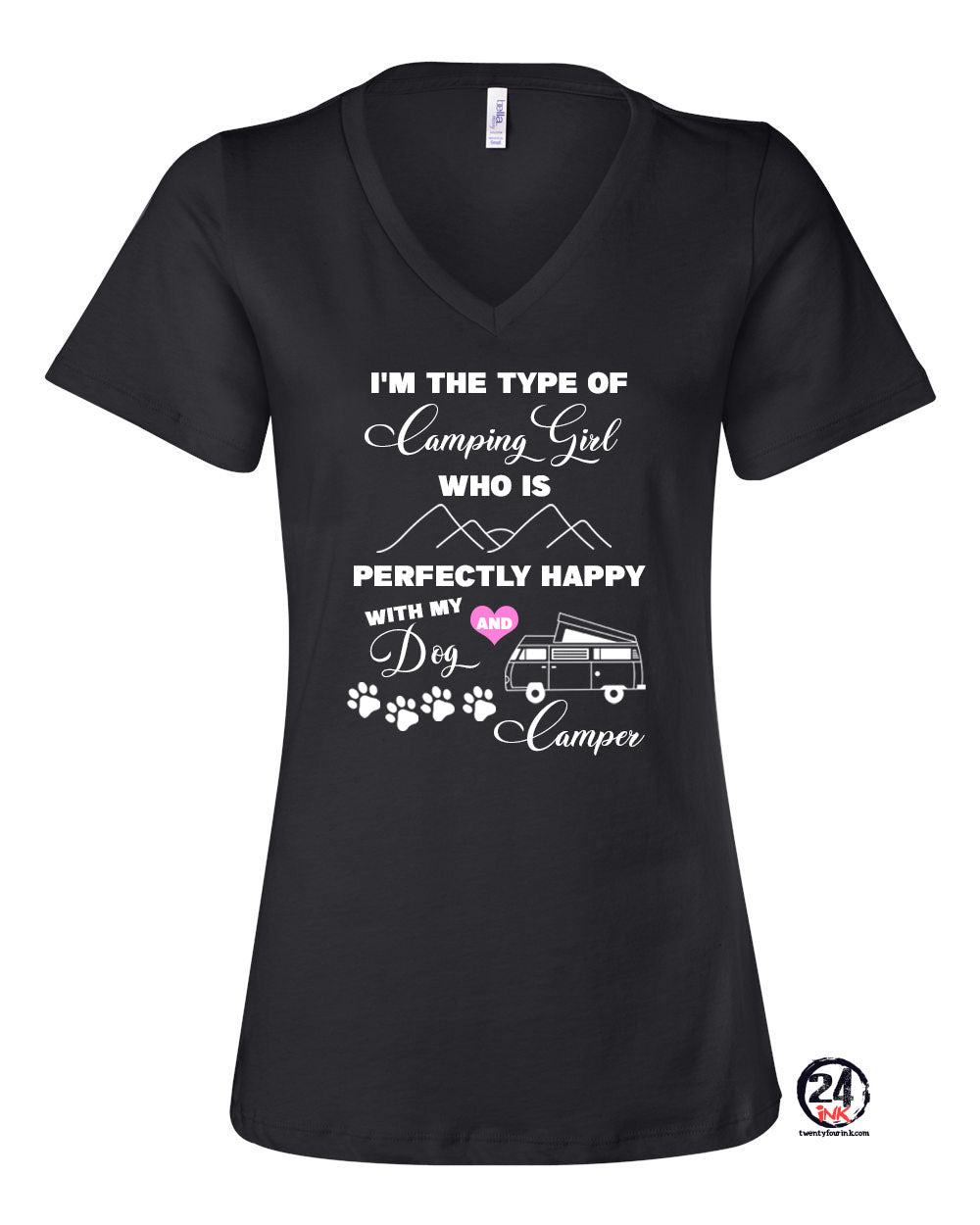 Dogs and Camping v-neck