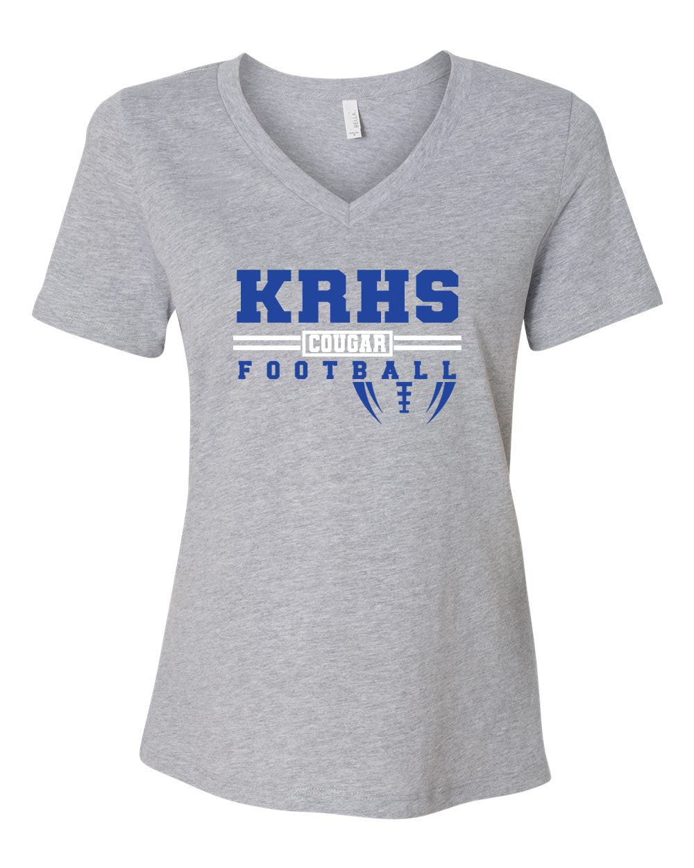 KRHS Cougar Football V-neck T-Shirt