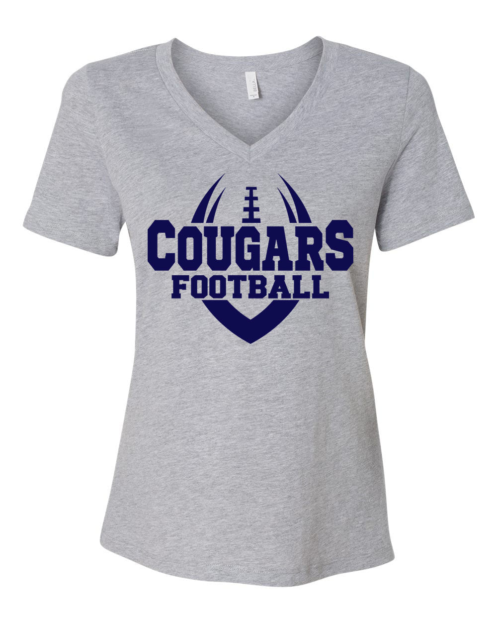 Cougars Football Design 2 V-neck T-Shirt
