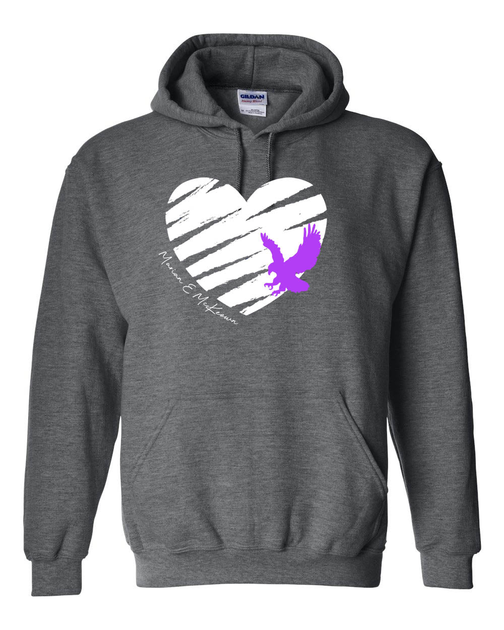 Heart Hawk Design 8 Hooded Sweatshirt