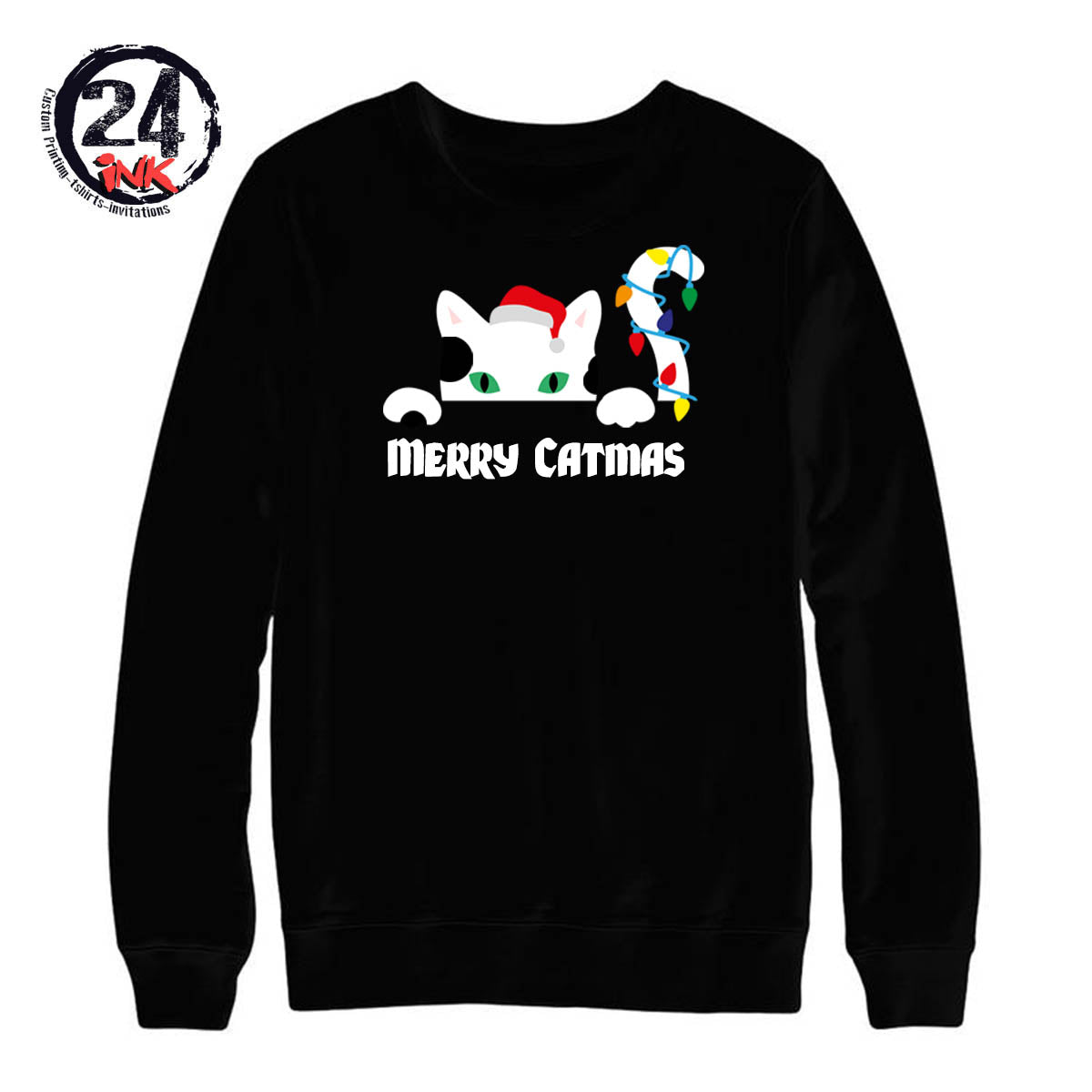 Merry Catmas non hooded sweatshirt