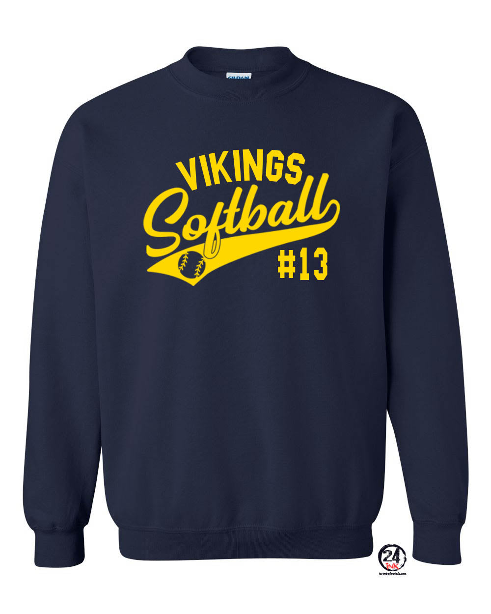 Vikings Softball non hooded sweatshirt