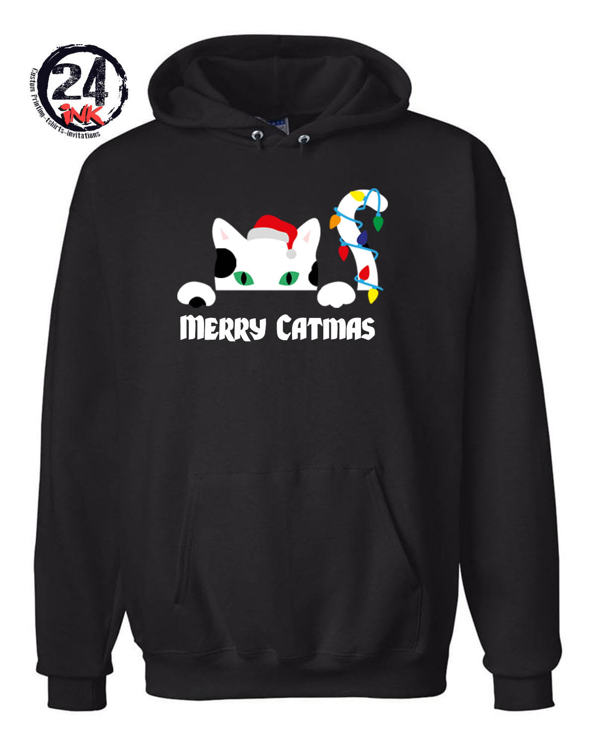 Merry Catmas Hooded Sweatshirt