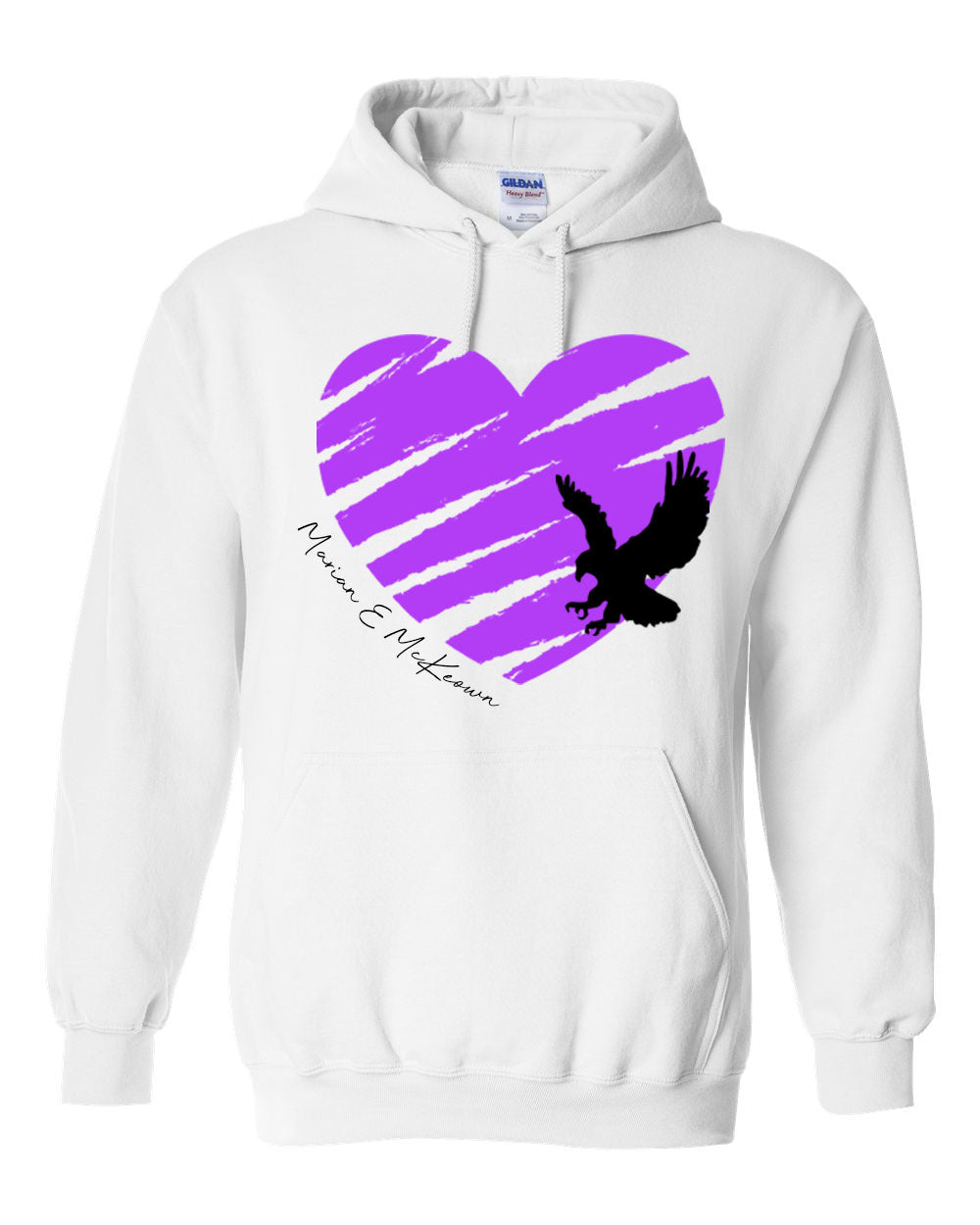 Heart Hawk Design 8 Hooded Sweatshirt