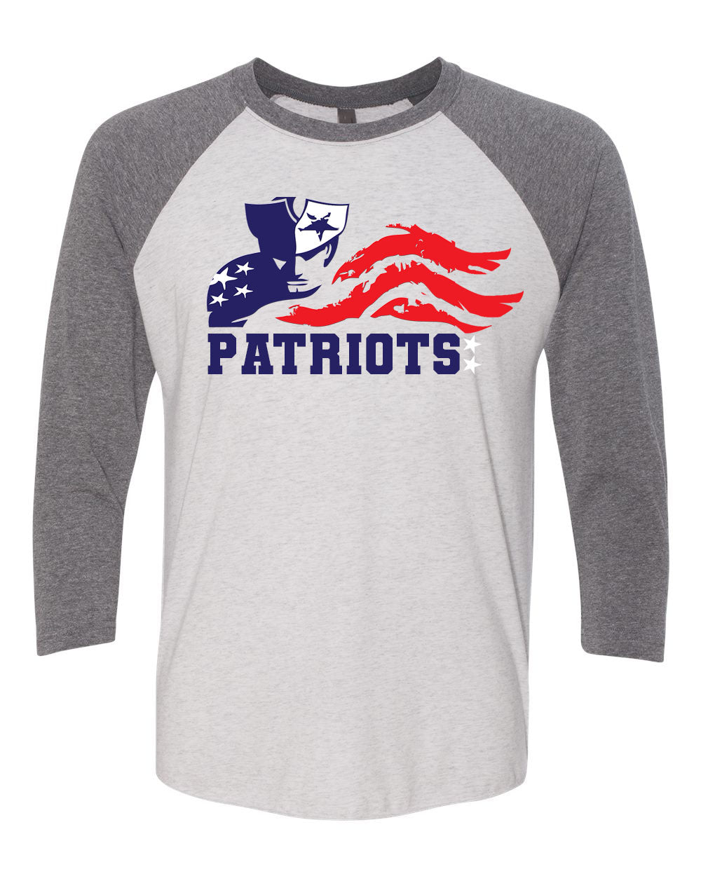 Distressed Patriots Logo raglan shirt