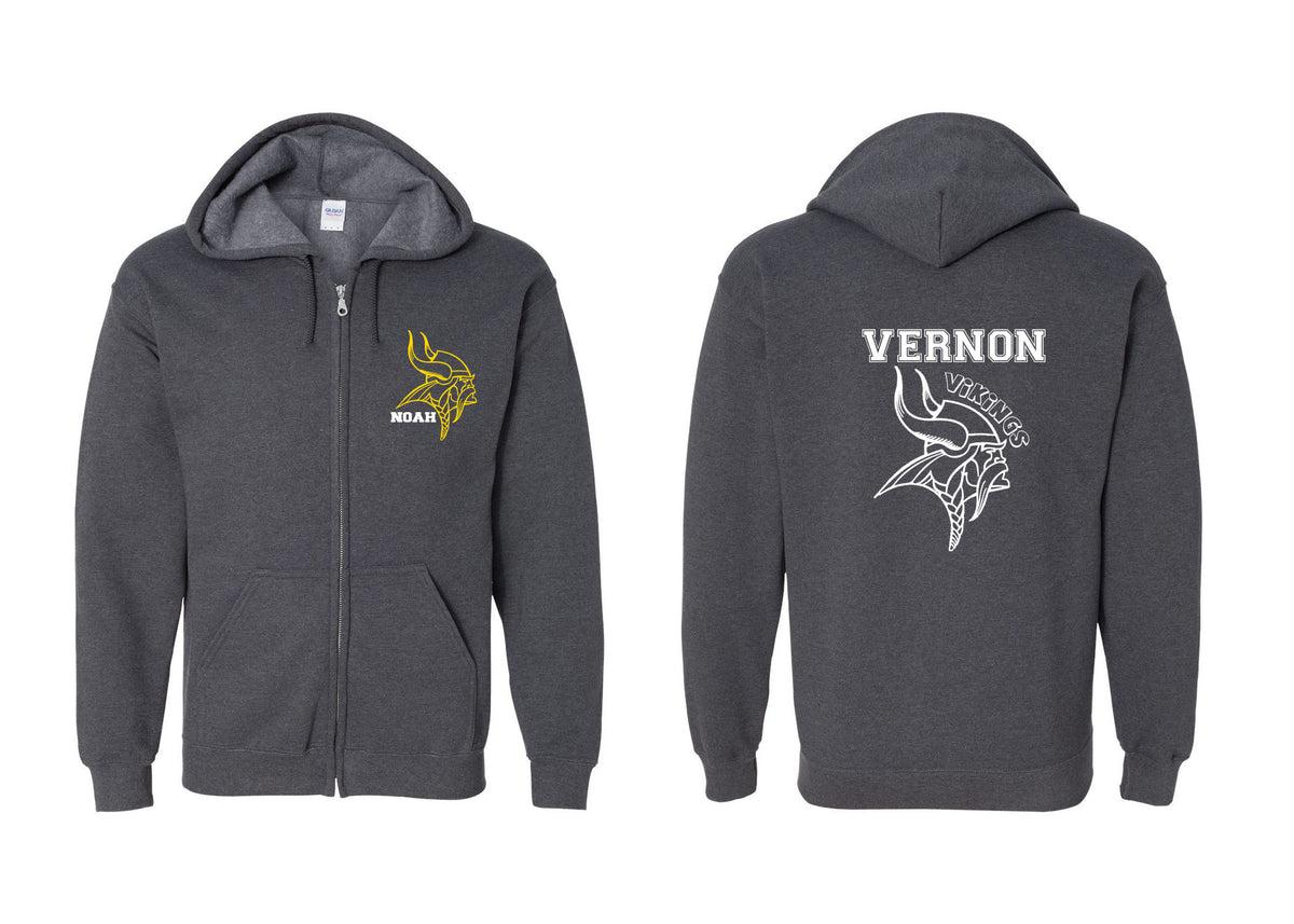 Vernon design 6 Zip up Sweatshirt
