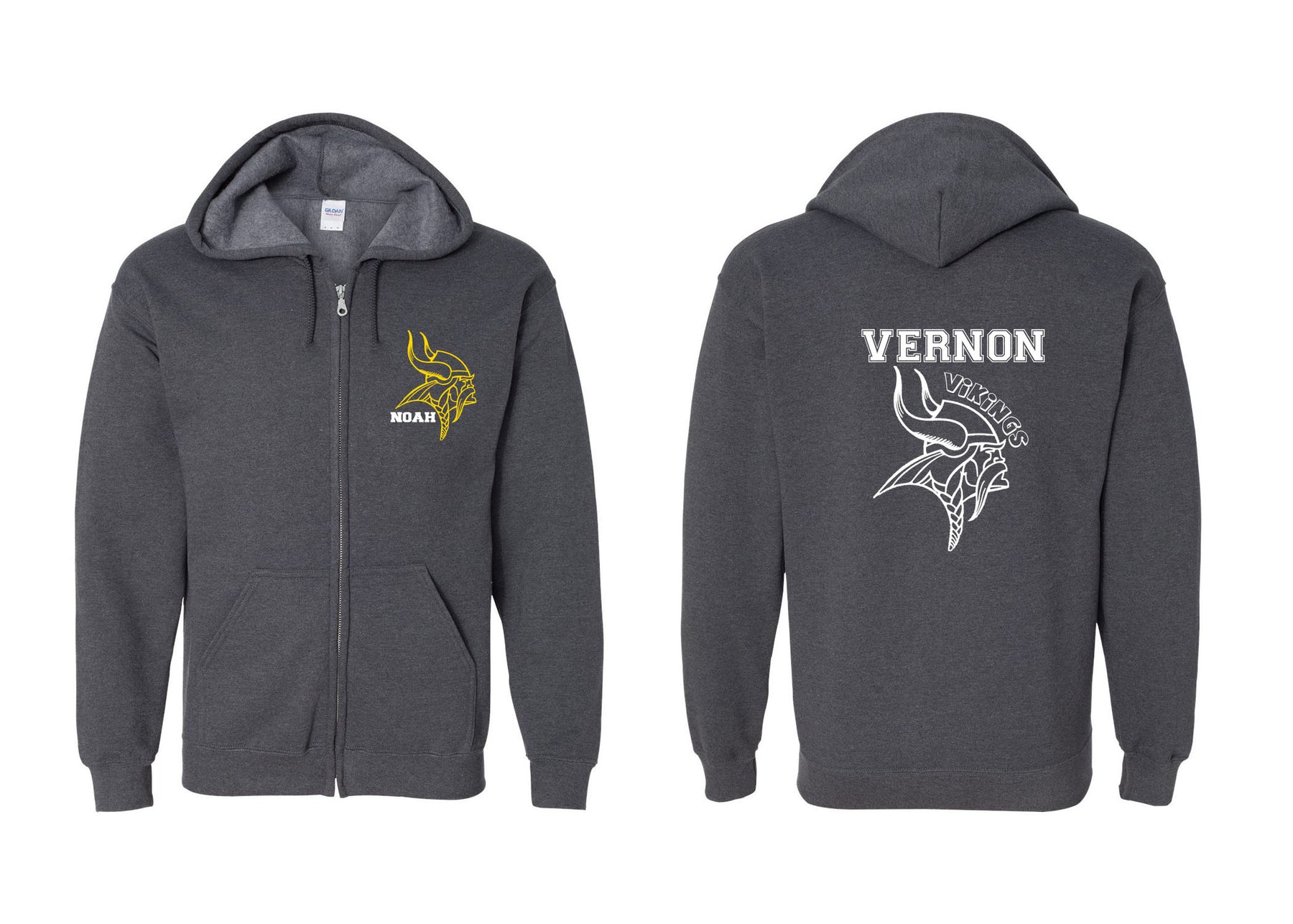 Vernon design 6 Zip up Sweatshirt