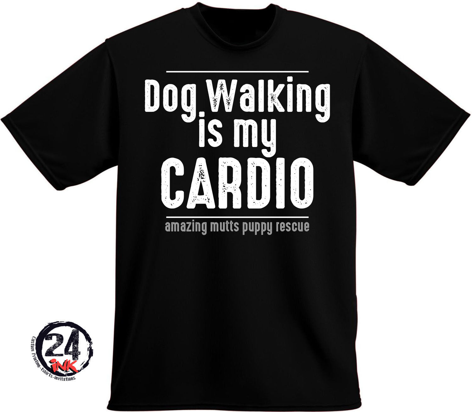 AMPR Dog walking is my cardio t-shirt
