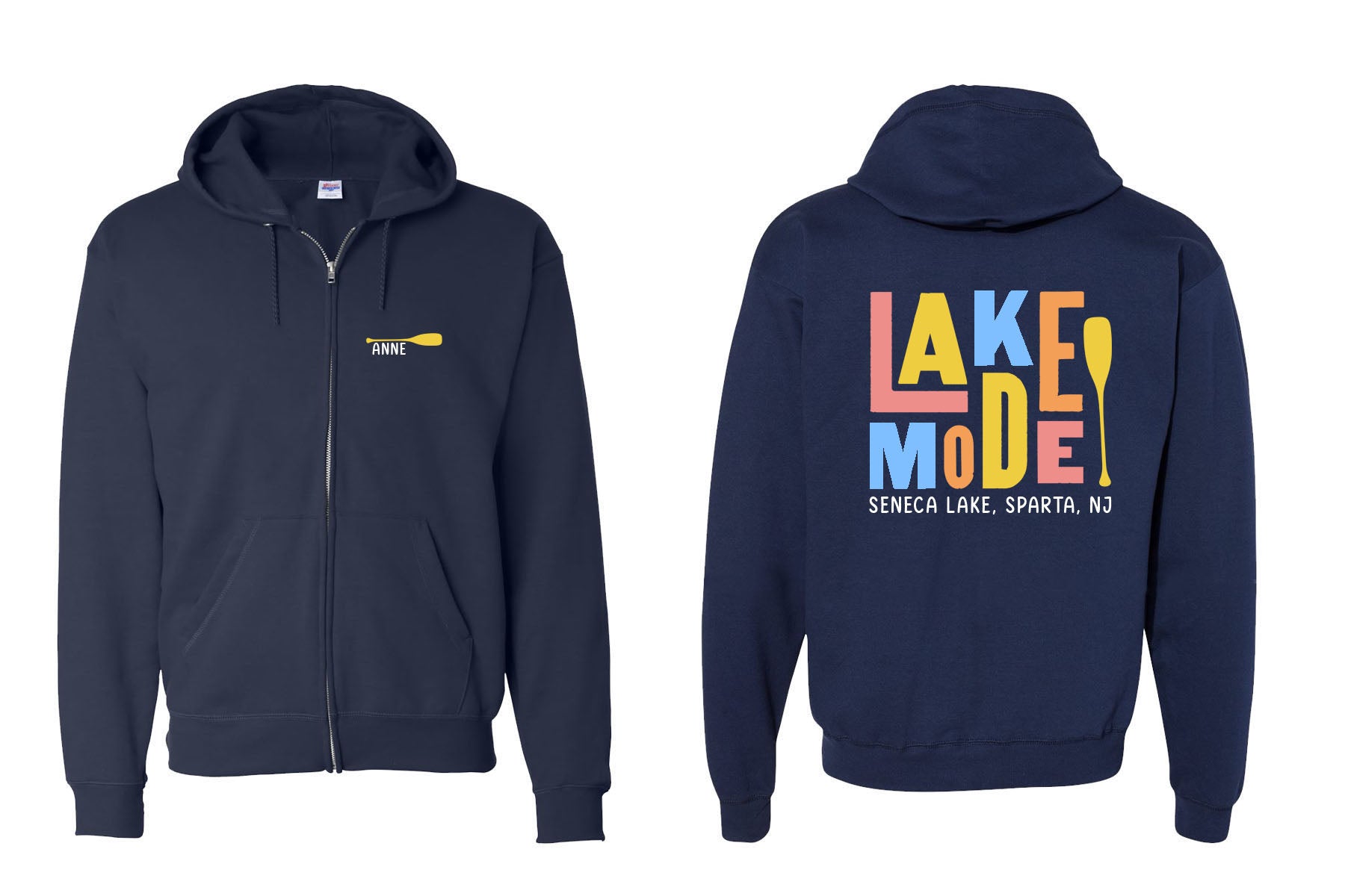 Seneca Lake design 3 Zip up Sweatshirt