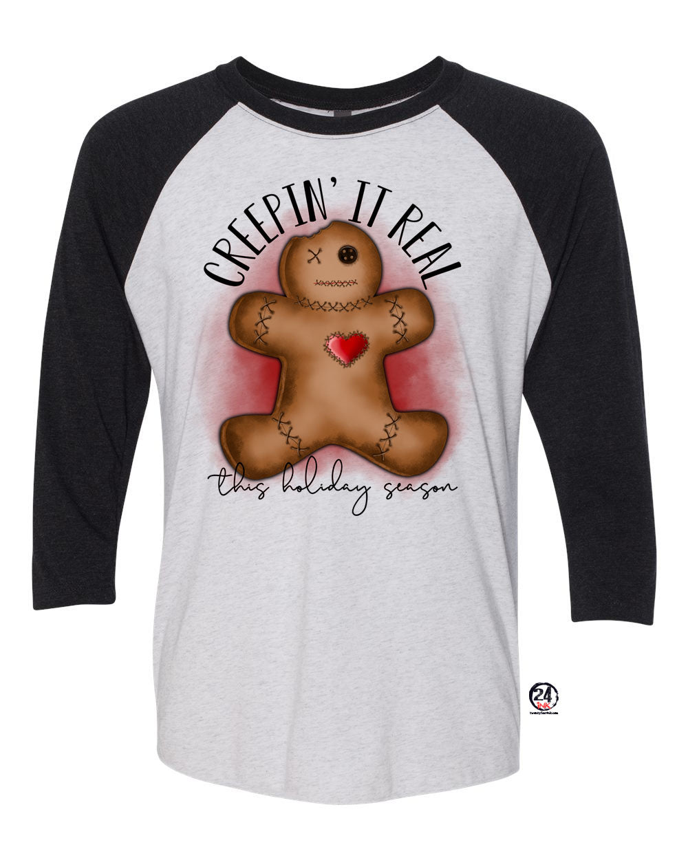 Christmas Gingerbread raglan shirt