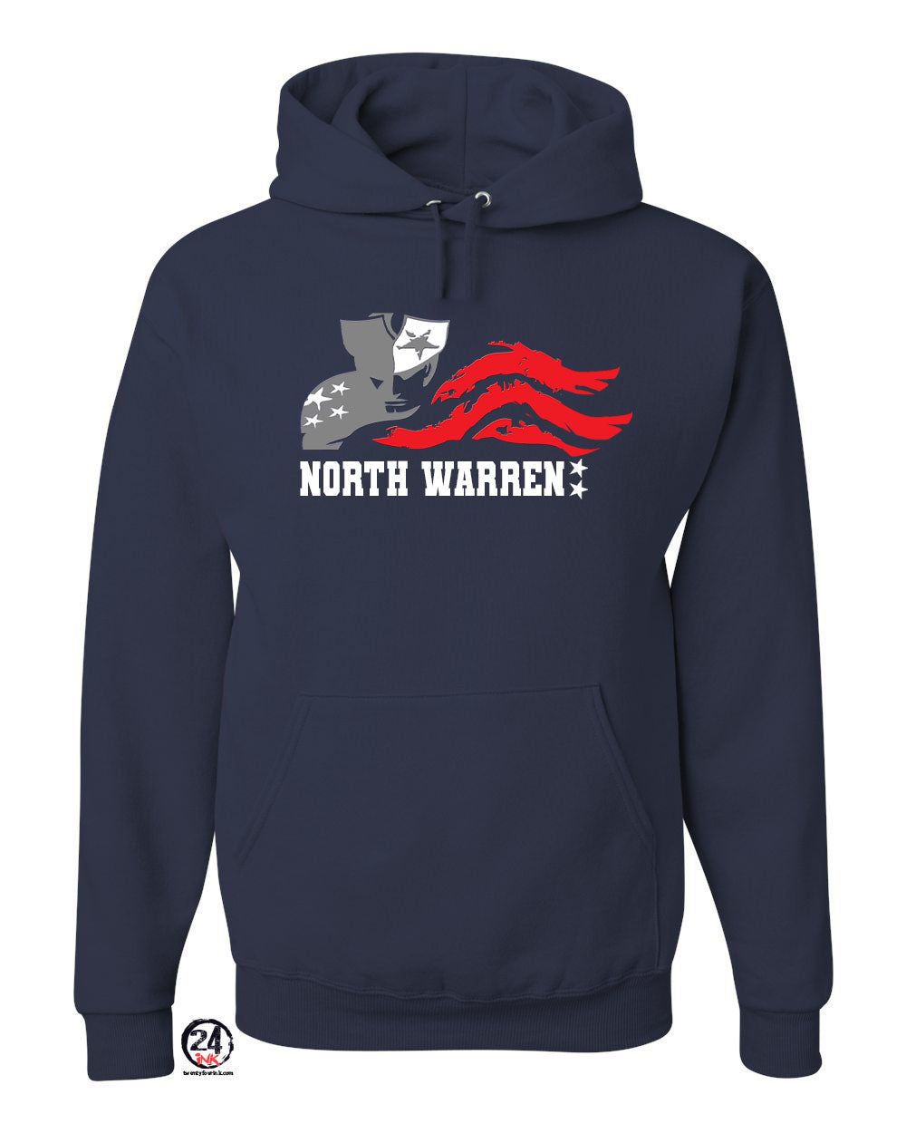 Patriots Distressed Logo Hooded Sweatshirt