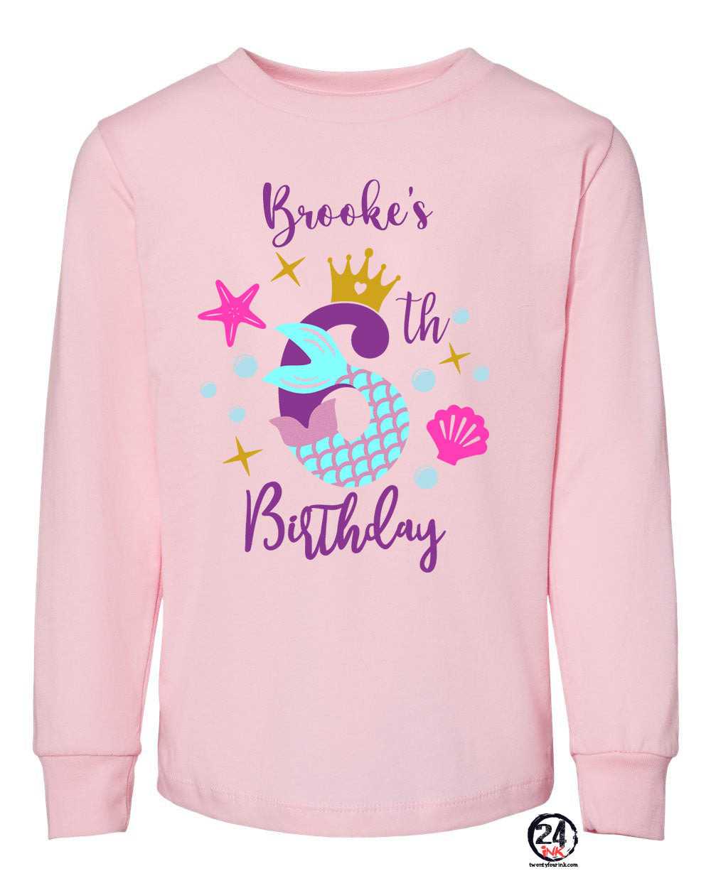 Mermaid Birthday long sleeve shirt