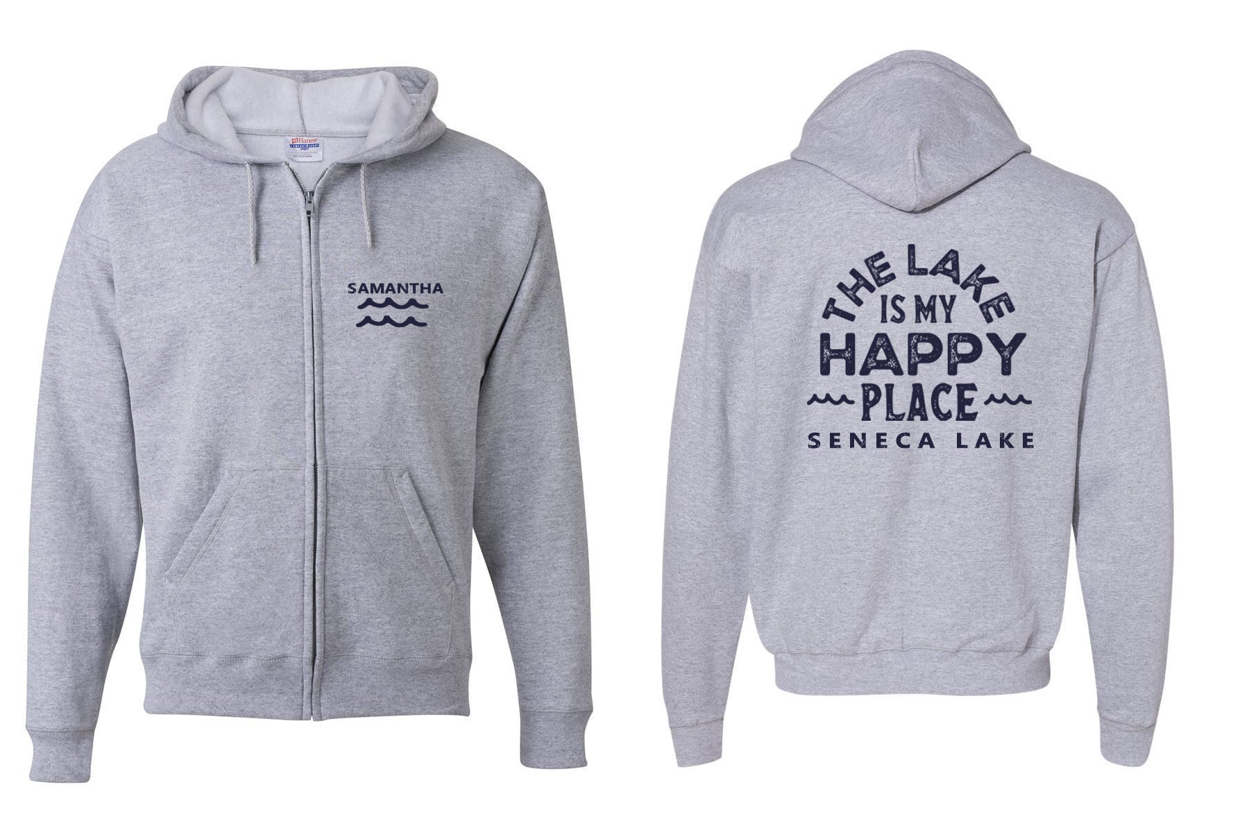 Seneca Lake design 4 Zip up Sweatshirt