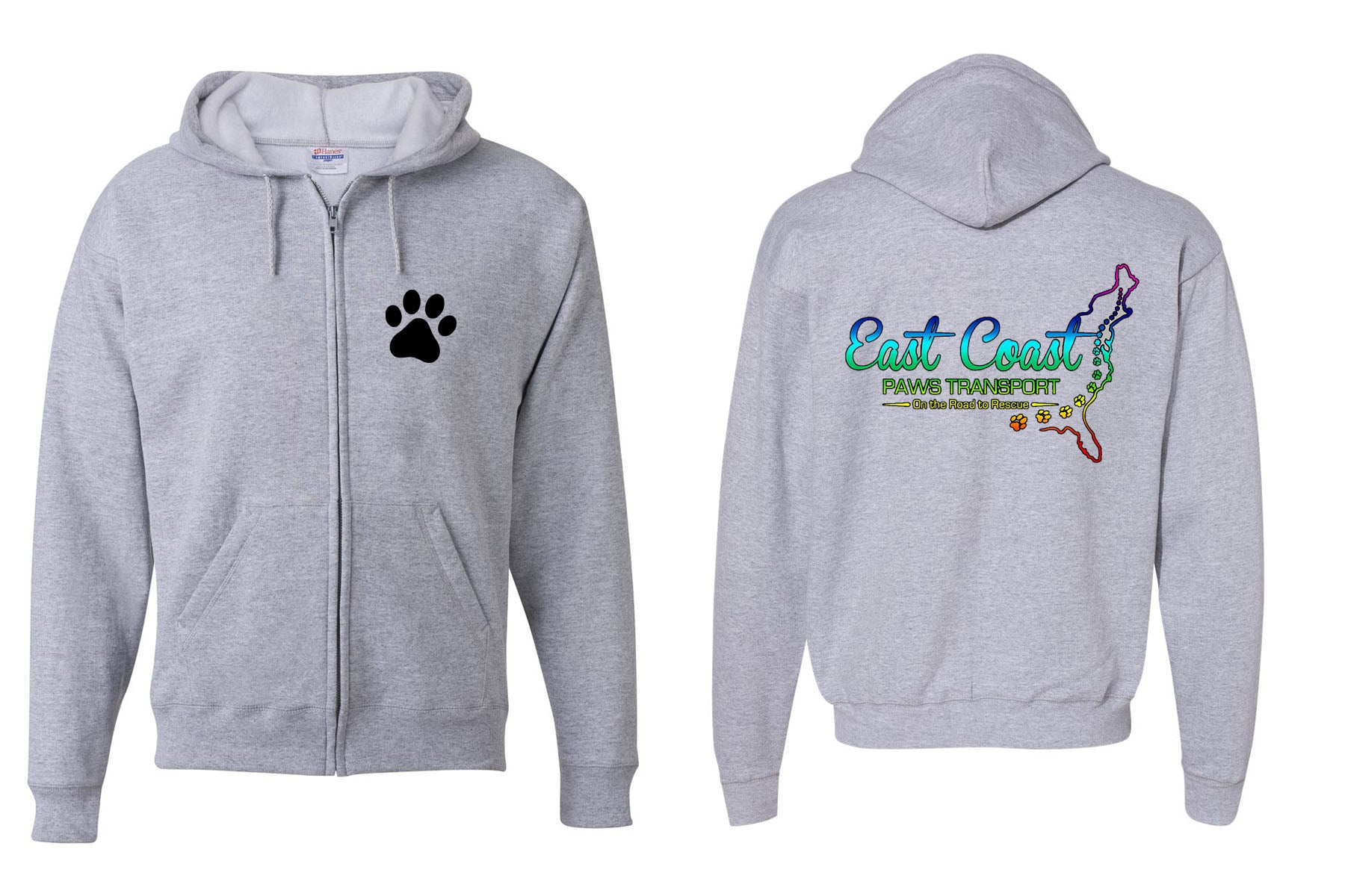 East Coast Logo Zip up Sweatshirt