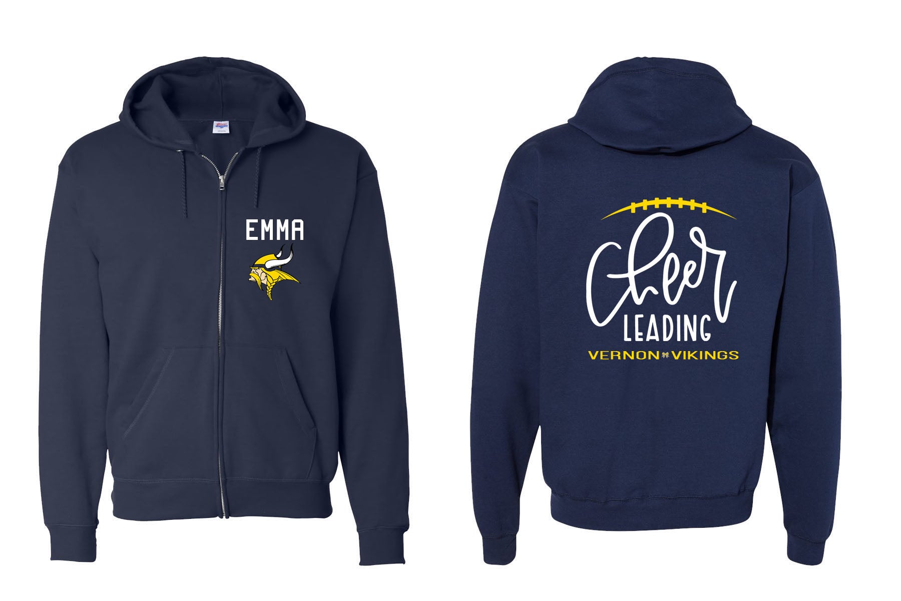 Vikings Cheer design 5 Zip up Sweatshirt