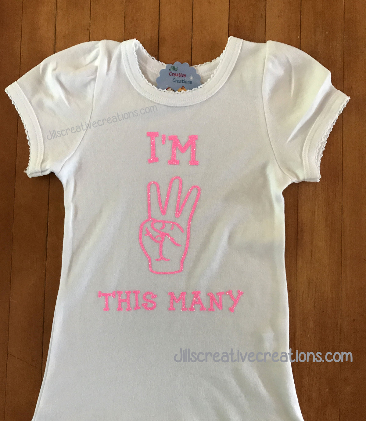 I'm this many Birthday Shirt, Glitter