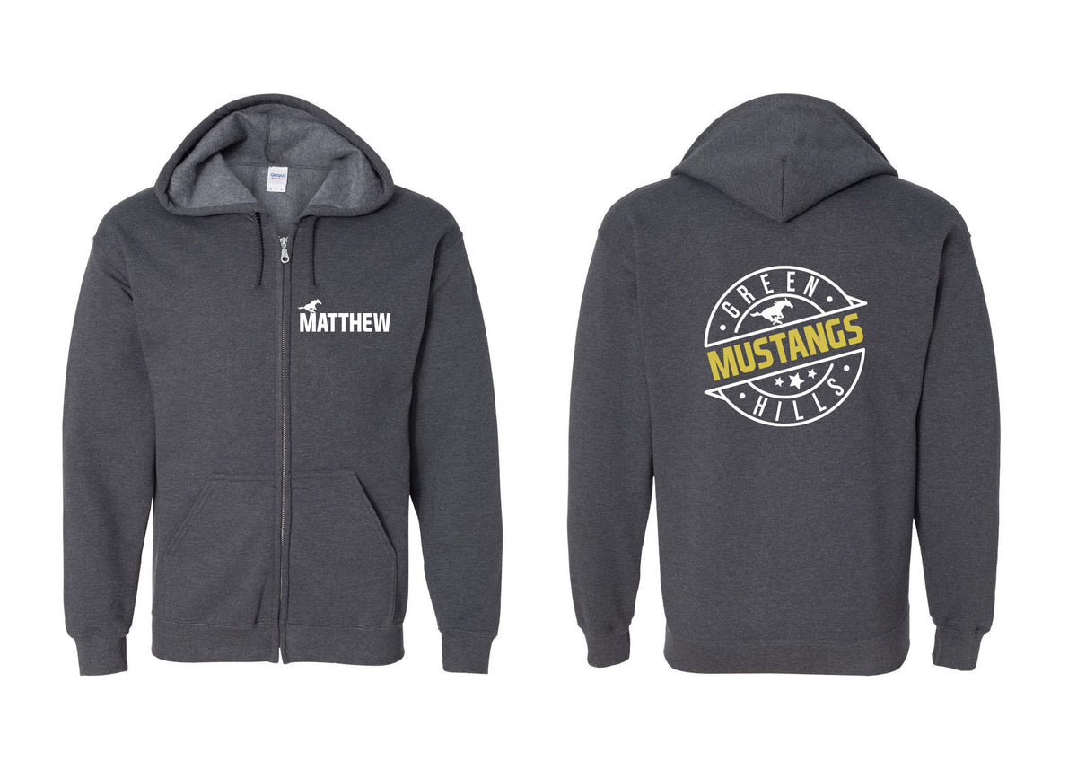 Green Hills design 2 Zip up Sweatshirt