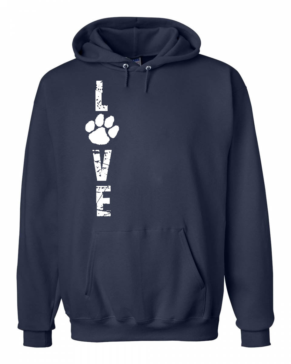 Distressed Love Hooded Sweatshirt