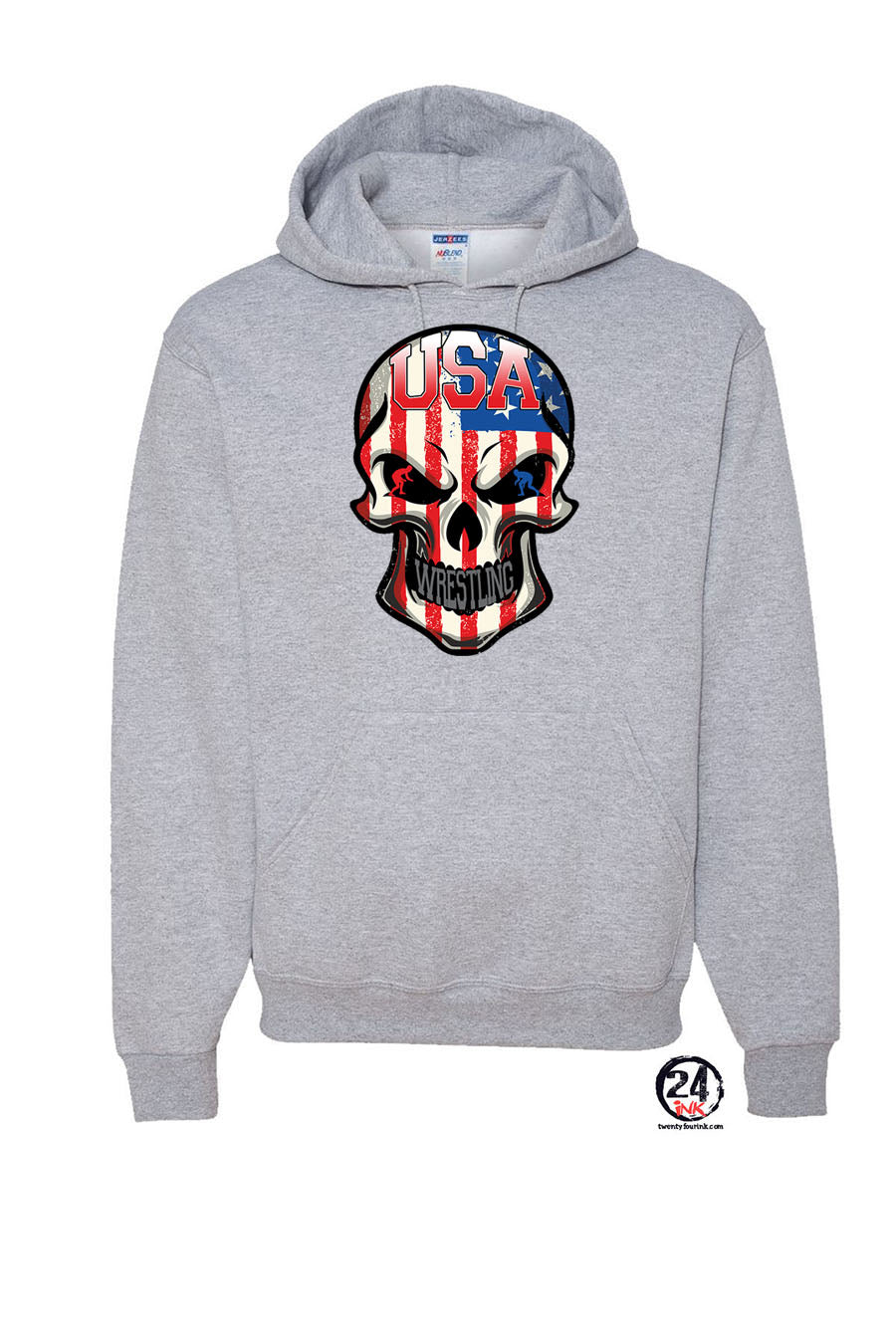 Wrestling Skull Hooded Sweatshirt