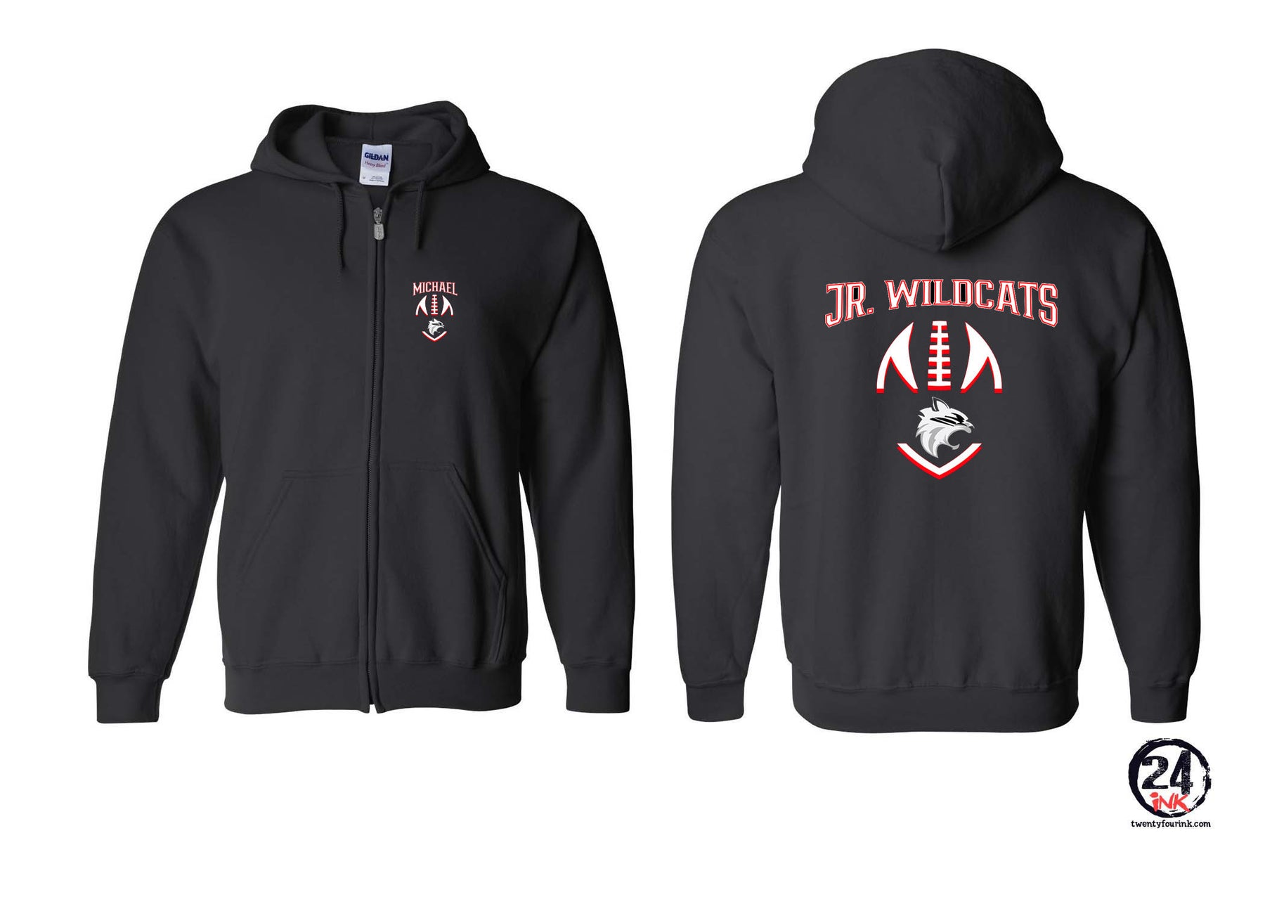 High Point Football design 4 Zip up Sweatshirt