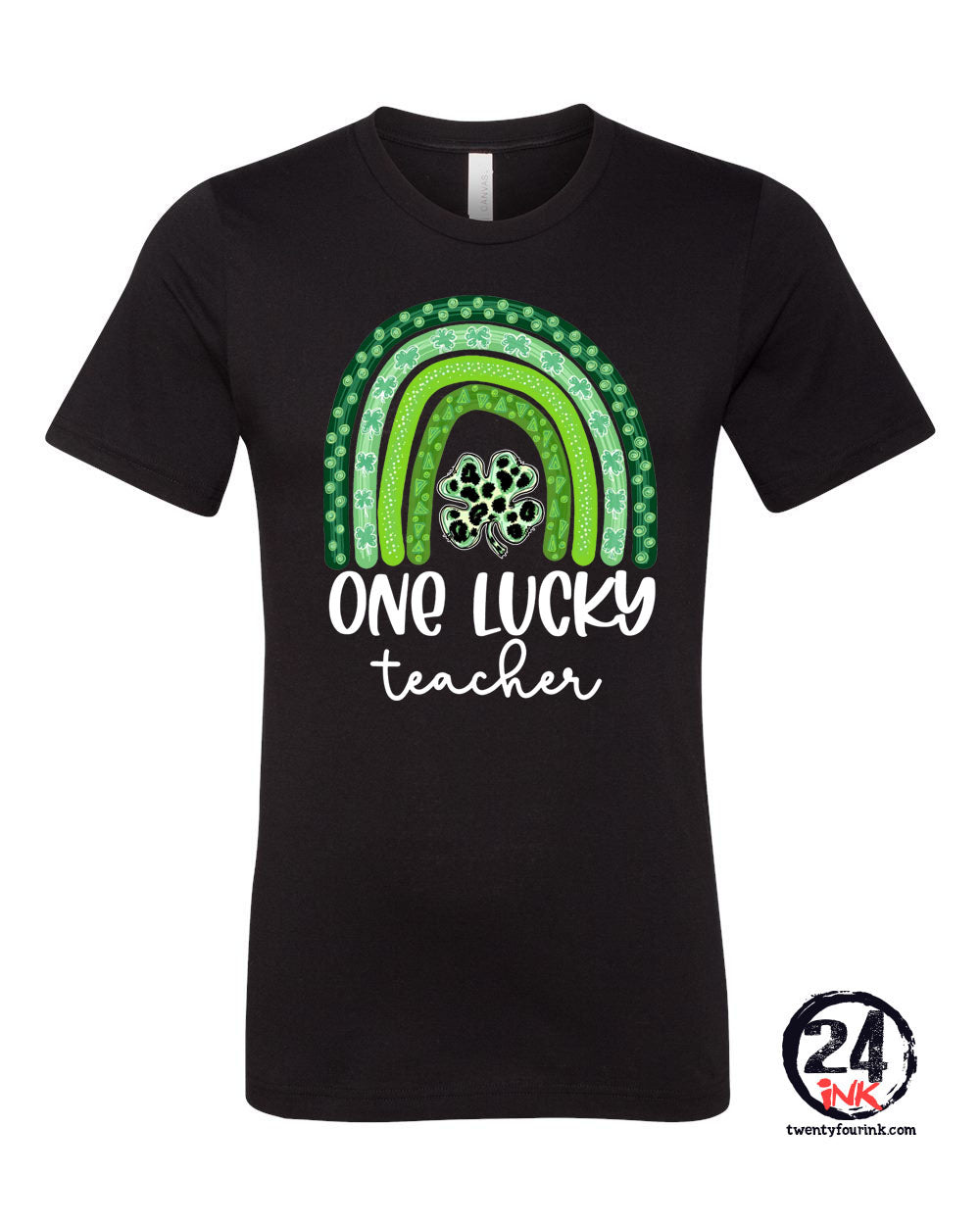One Lucky Teacher Rainbow T-Shirt