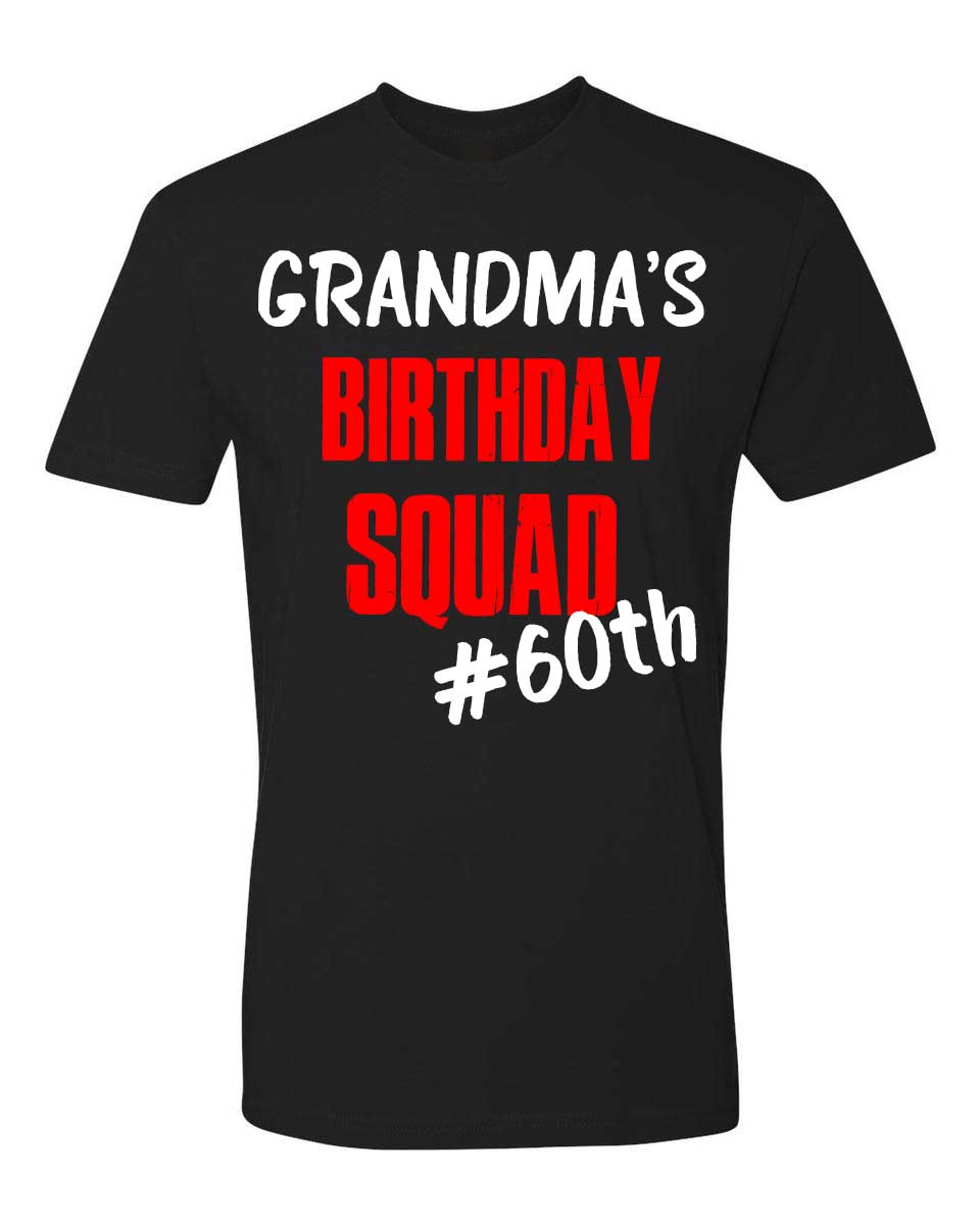 Grandma's Birthday Squad T-shirt