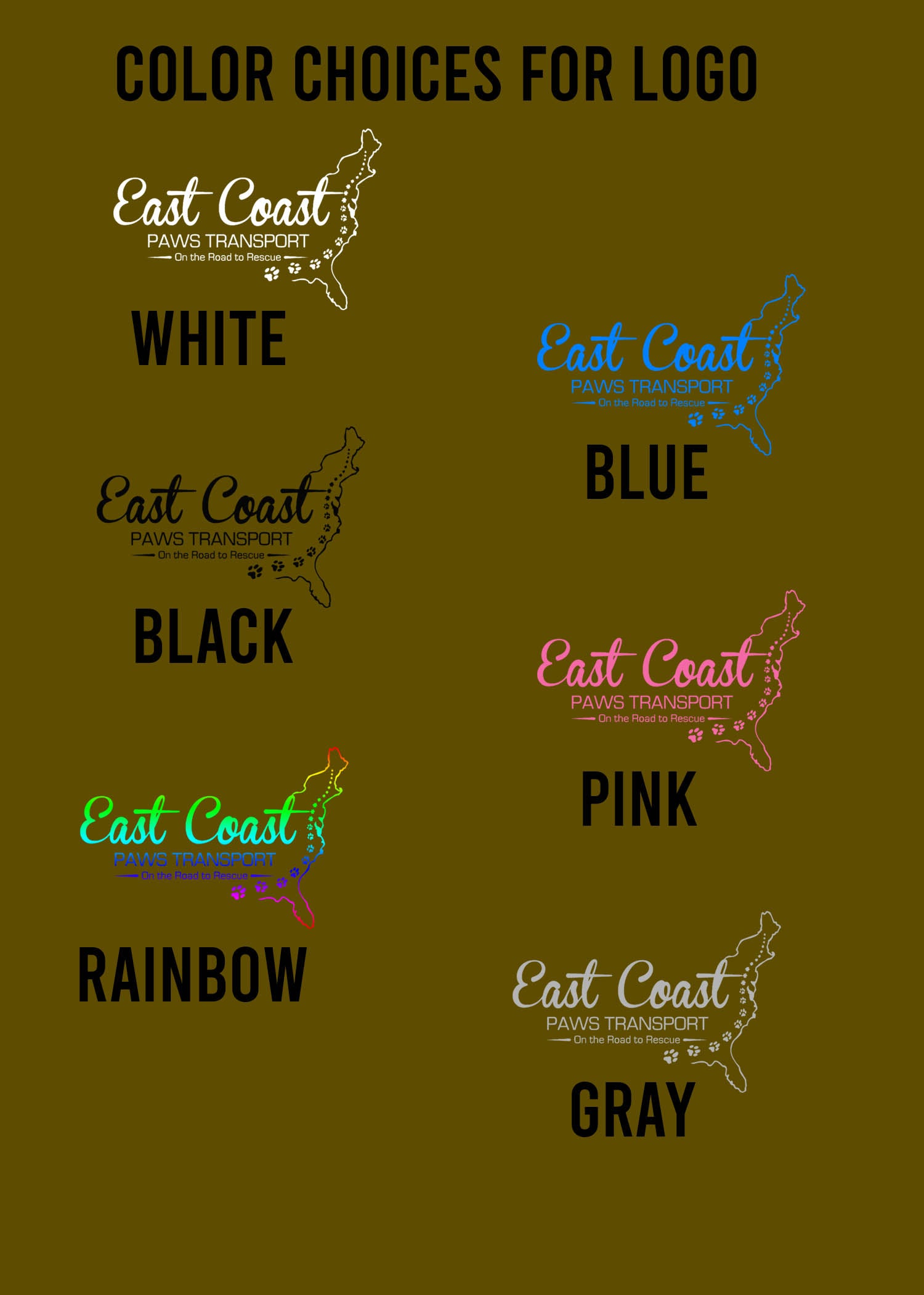 East Coast Paws Transport non hooded sweatshirt
