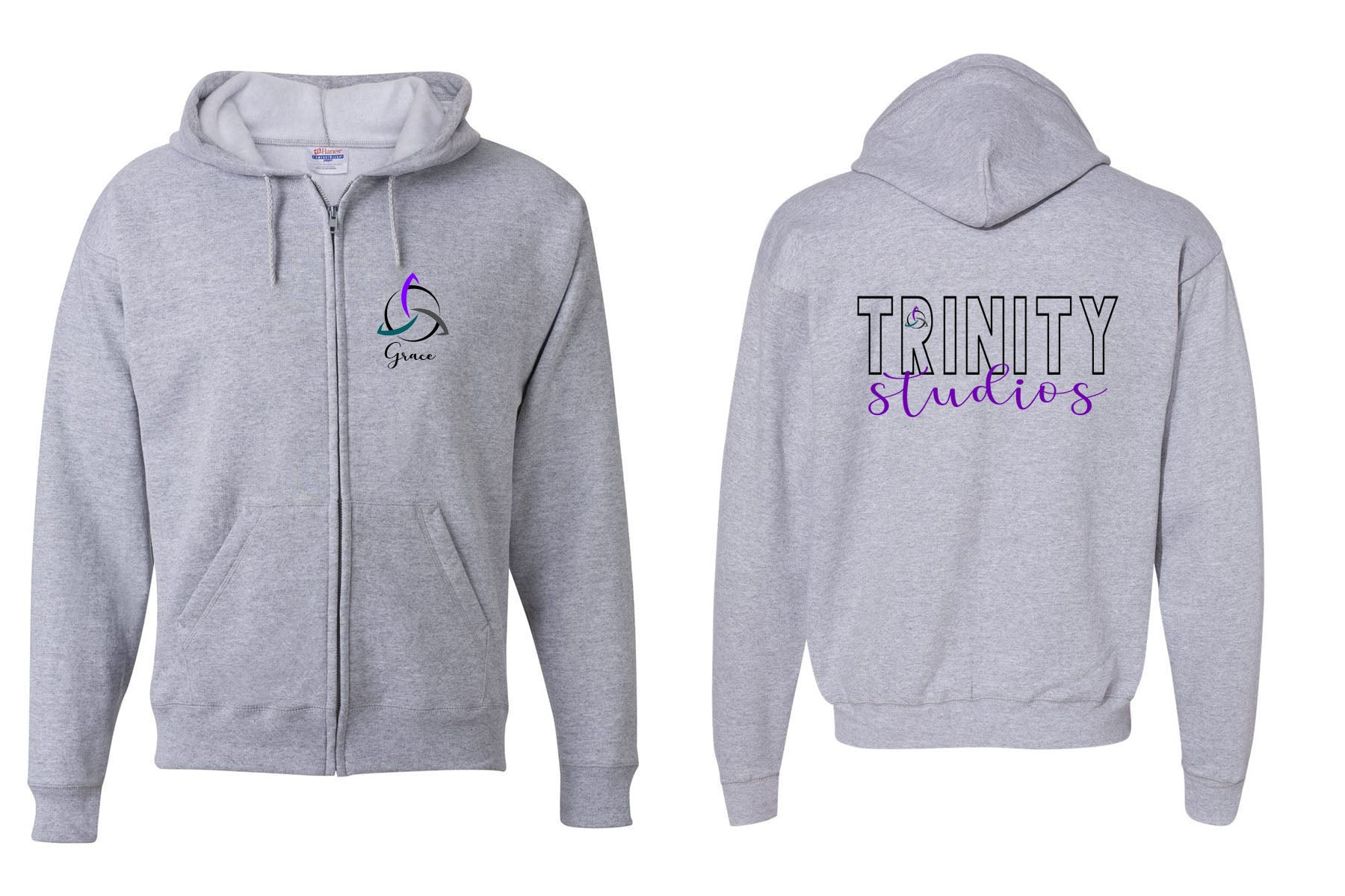 Trinity design 4 Zip up Sweatshirt