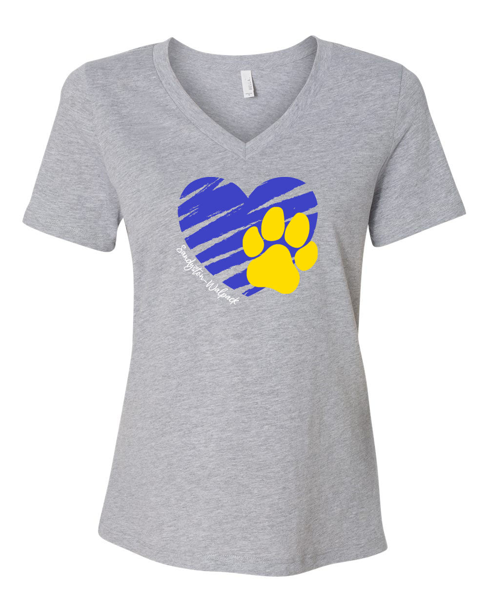 Heart for Sandyston Walpack V-neck T-shirt