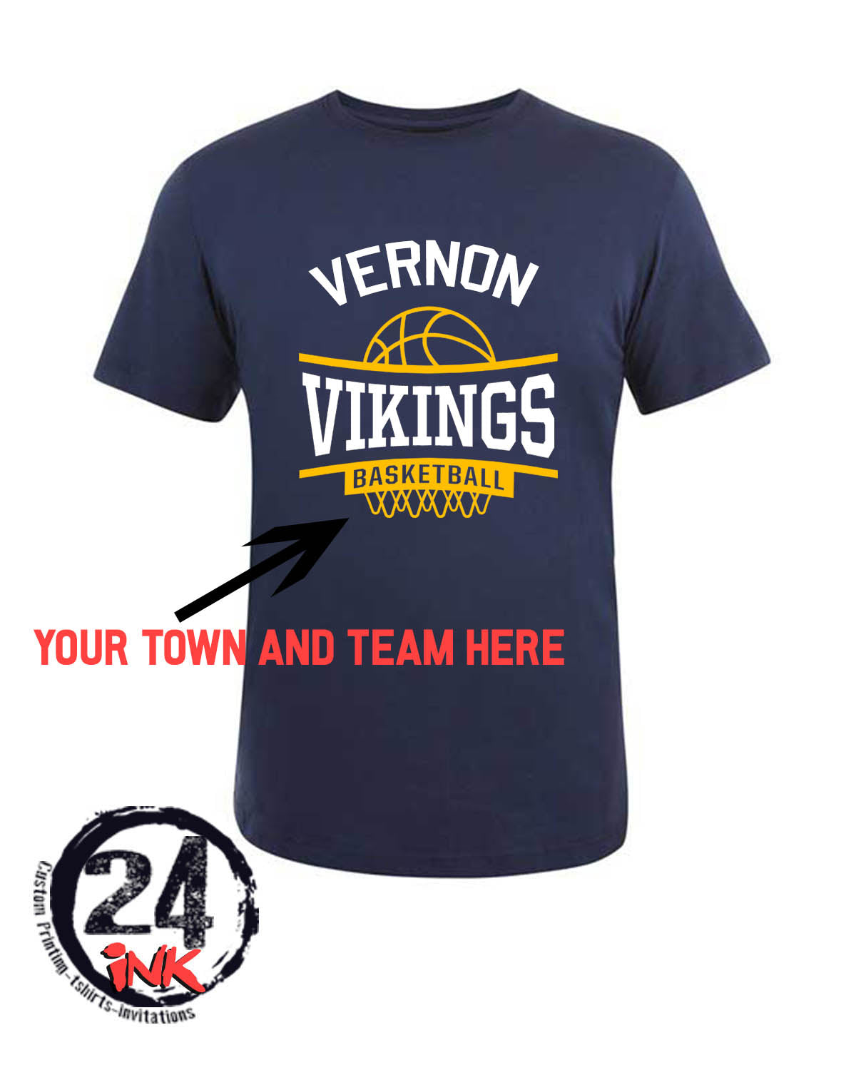 Vikings Basketball Hoop Shirt