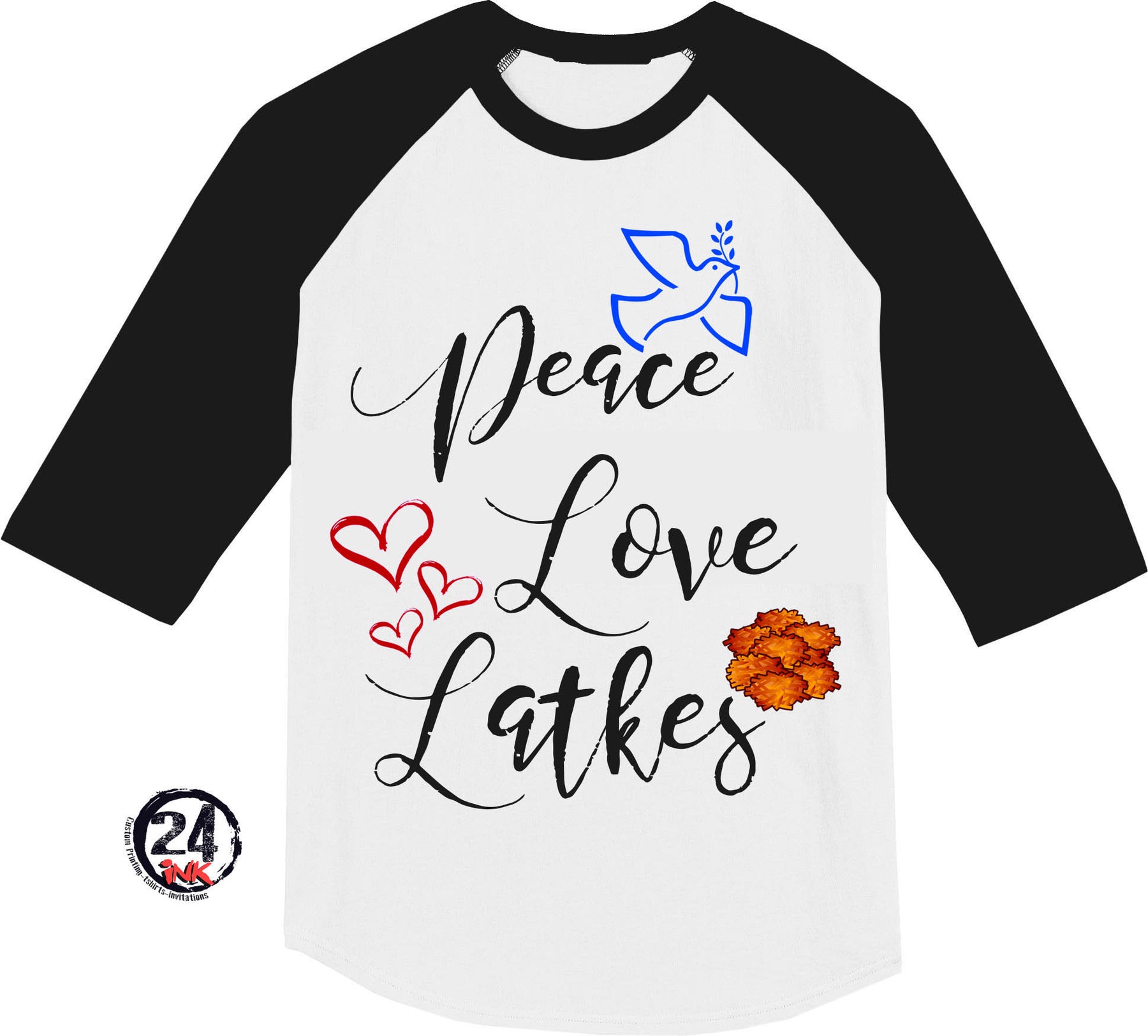 Peace, Love, Latkes Chanukah Shirt