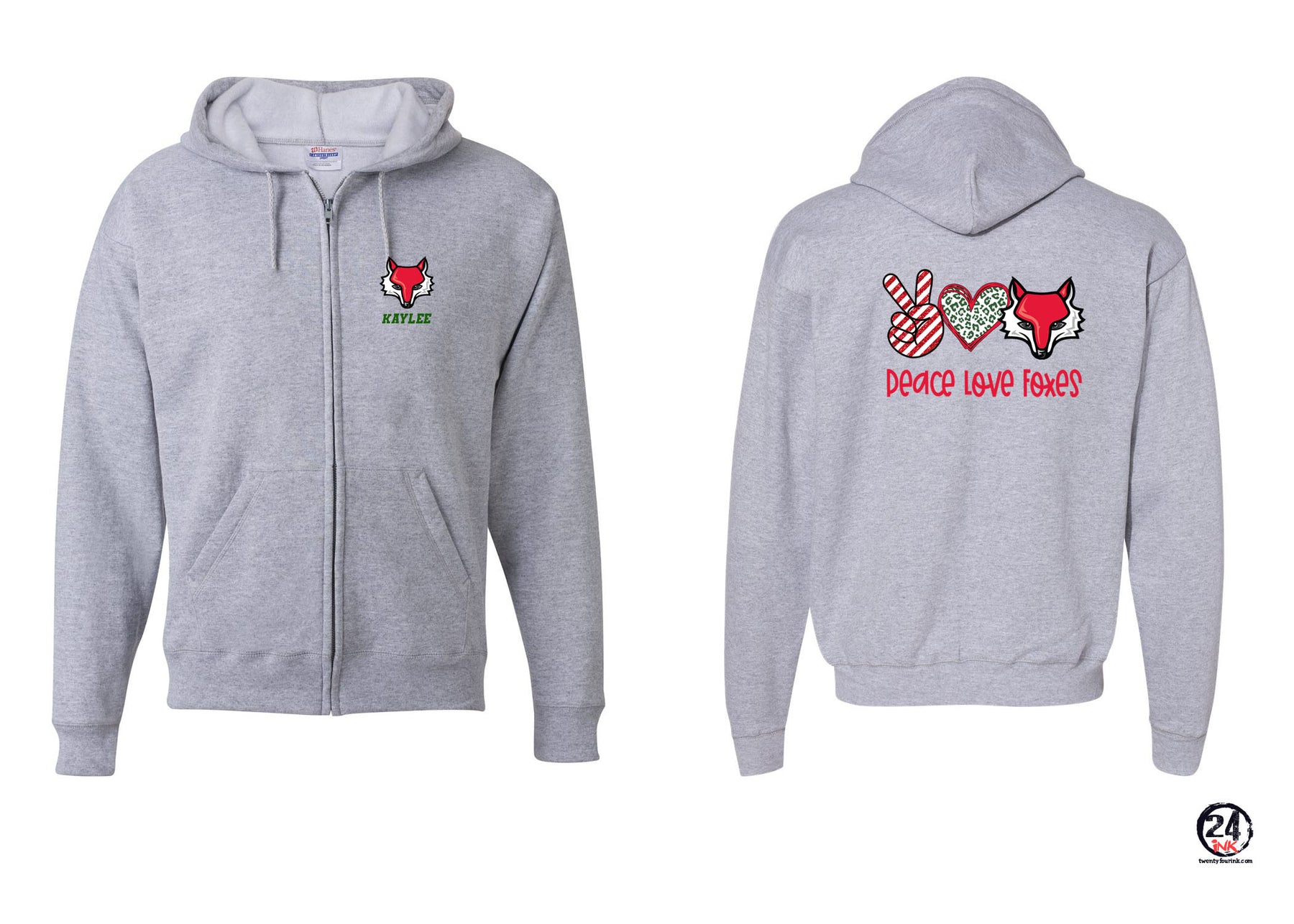 Fredon, Foxes Zip up Sweatshirt