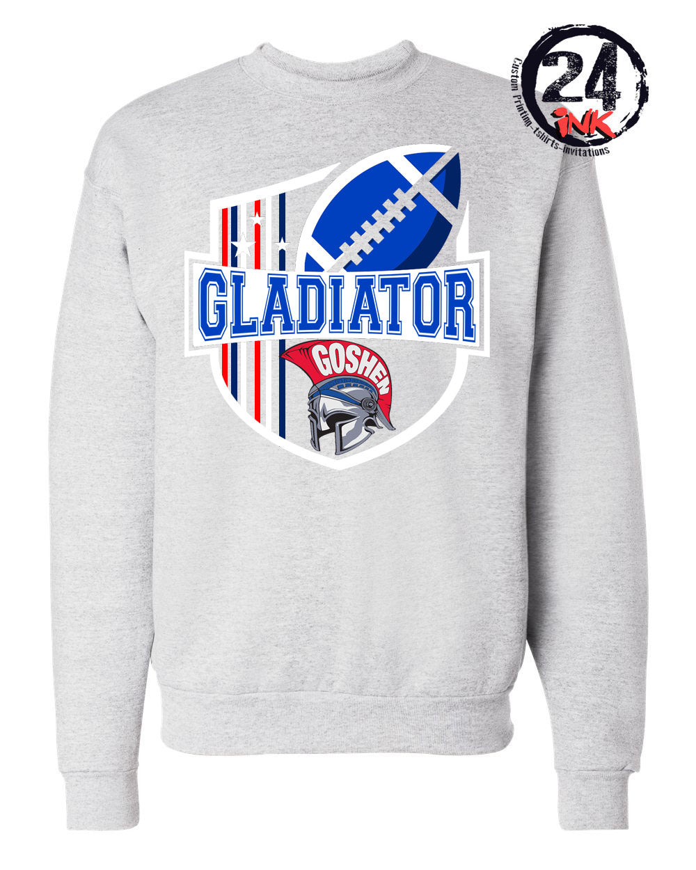 Goshen Shield Football non hooded sweatshirt