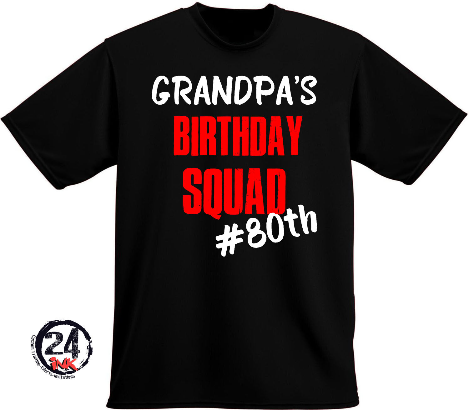 Grandpa's Birthday Squad T-shirt, any age birthday