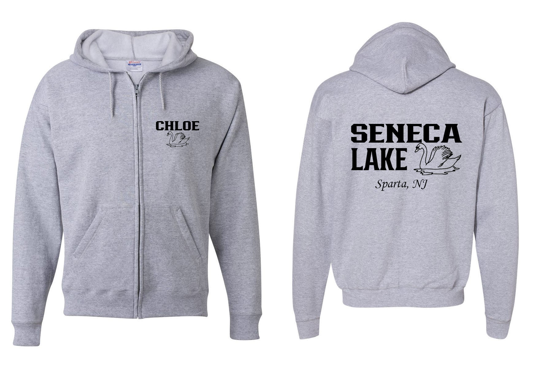 Seneca Lake design 1 Zip up Sweatshirt