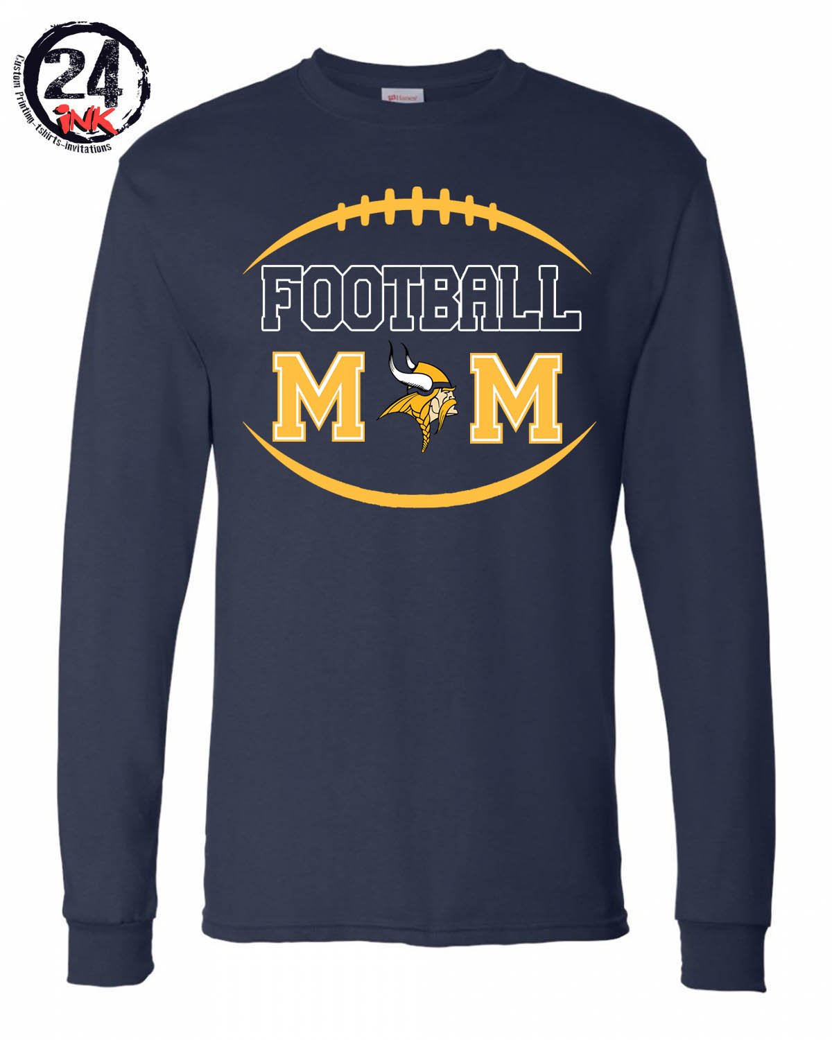 Vernon Vikings Football Mom Long Sleeve Shirt