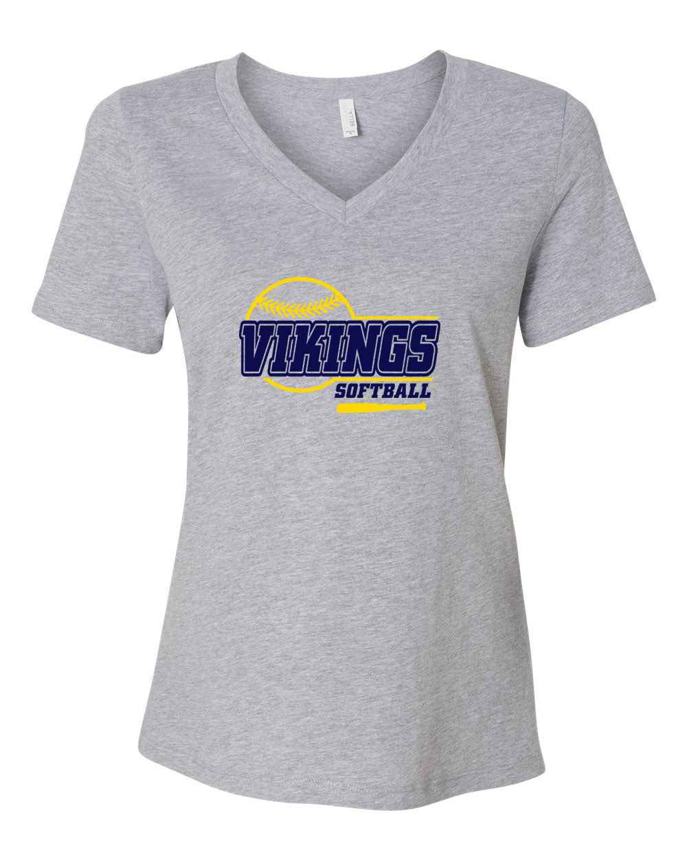 Vernon Viking Softball V-neck T-Shirt