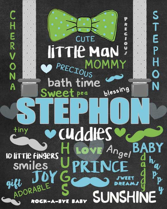 Little Man Poster, Mustache, New baby