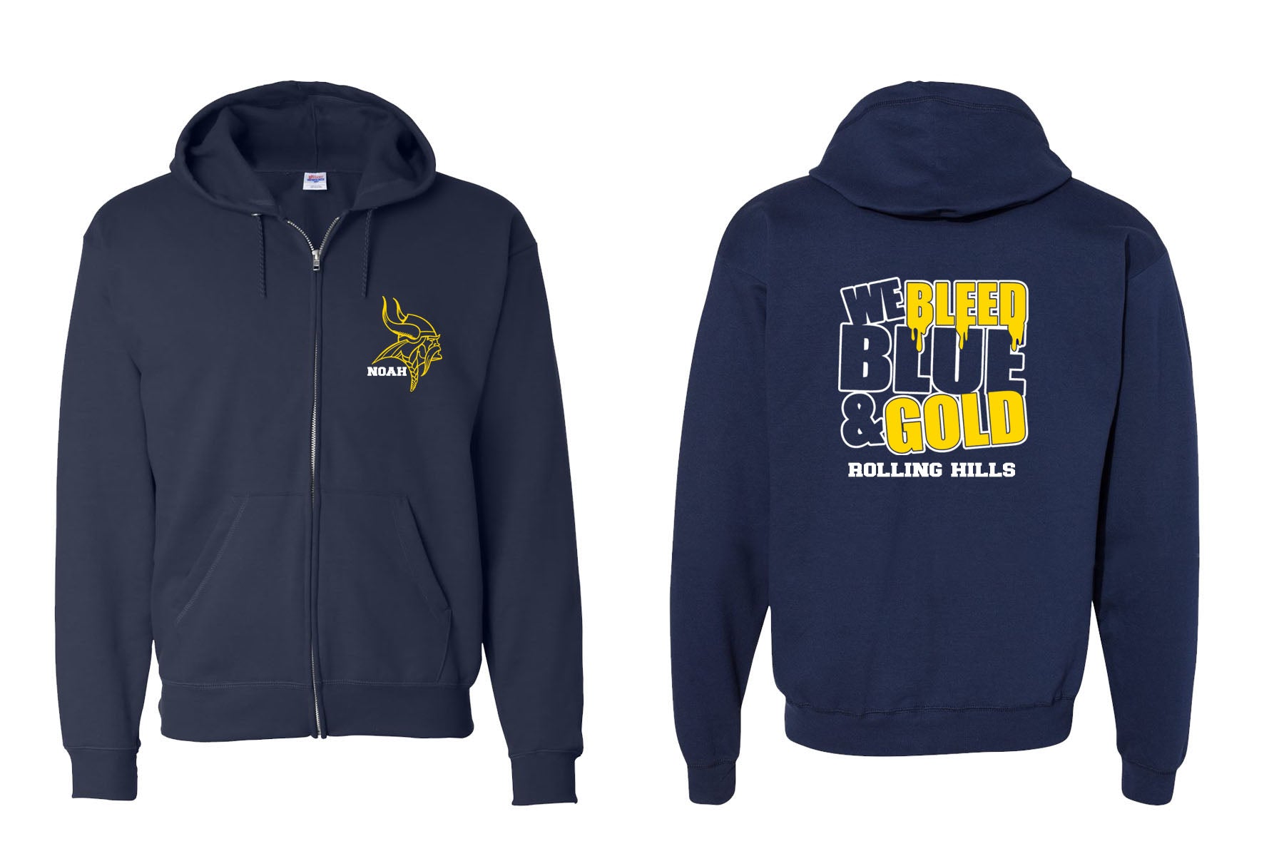 Vernon design 4 Zip up Sweatshirt