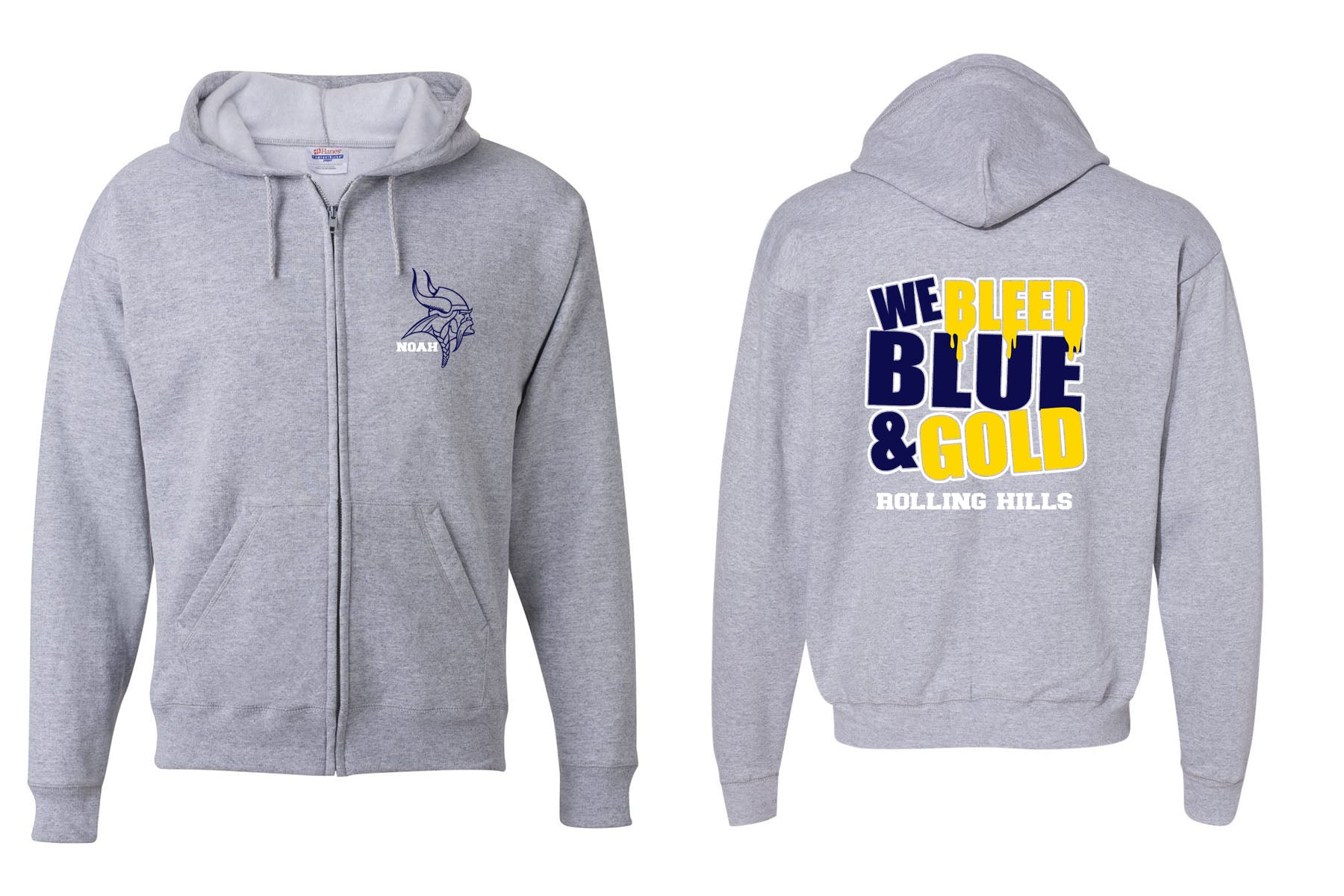 Vernon design 4 Zip up Sweatshirt