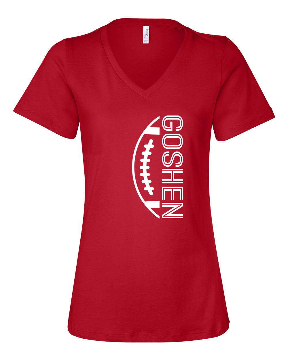 Side Goshen Football V-neck T-Shirt