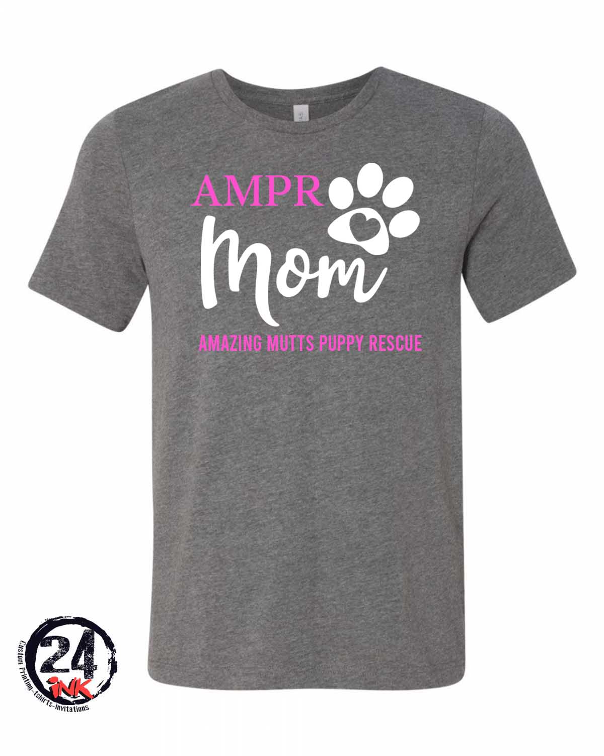 AMPR Dog Paw Print Mom Shirt