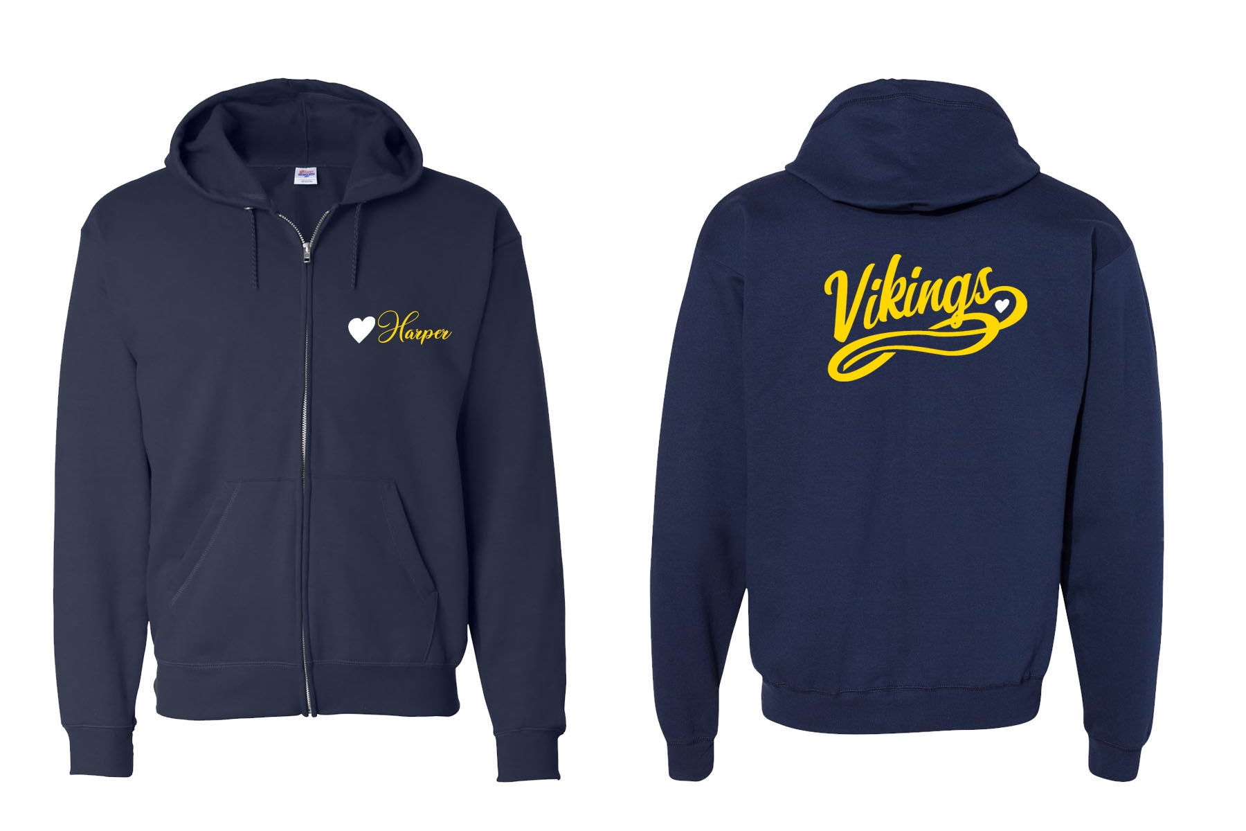 Vernon design 3 Zip up Sweatshirt