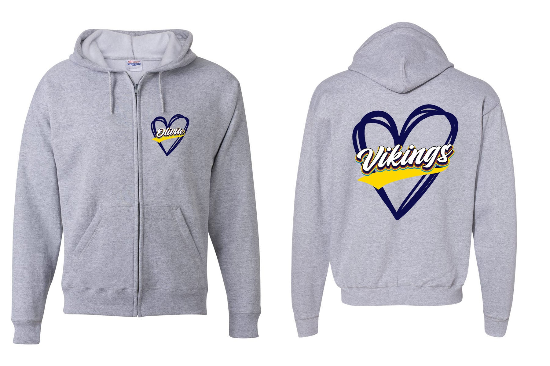 Vernon design 1 Zip up Sweatshirt