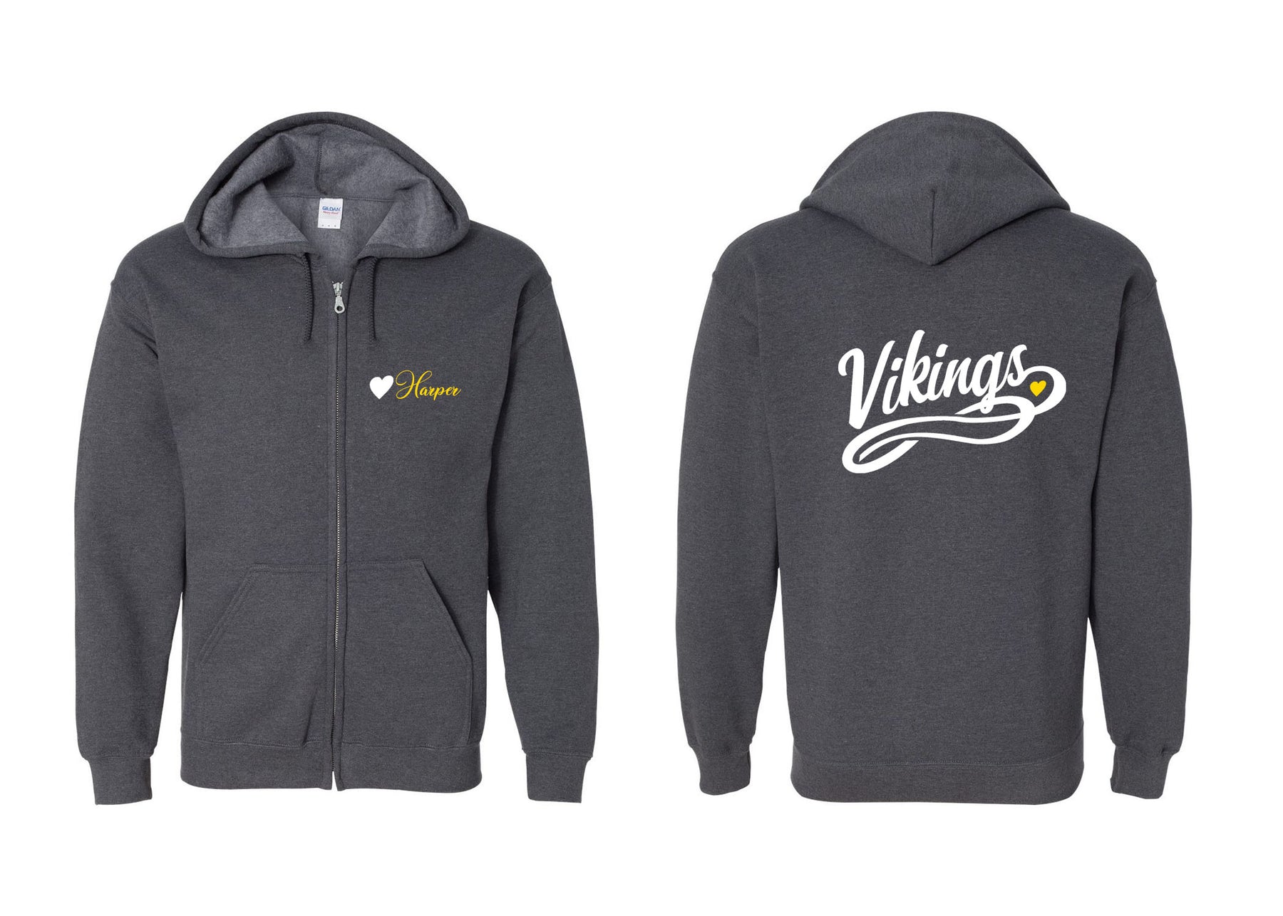 Vernon design 3 Zip up Sweatshirt